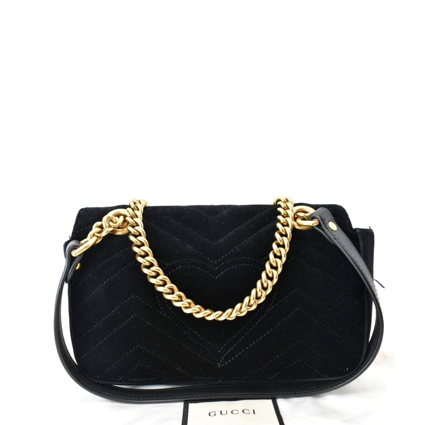 Gucci Marmont Velvet Shoulder Bag Black Mini