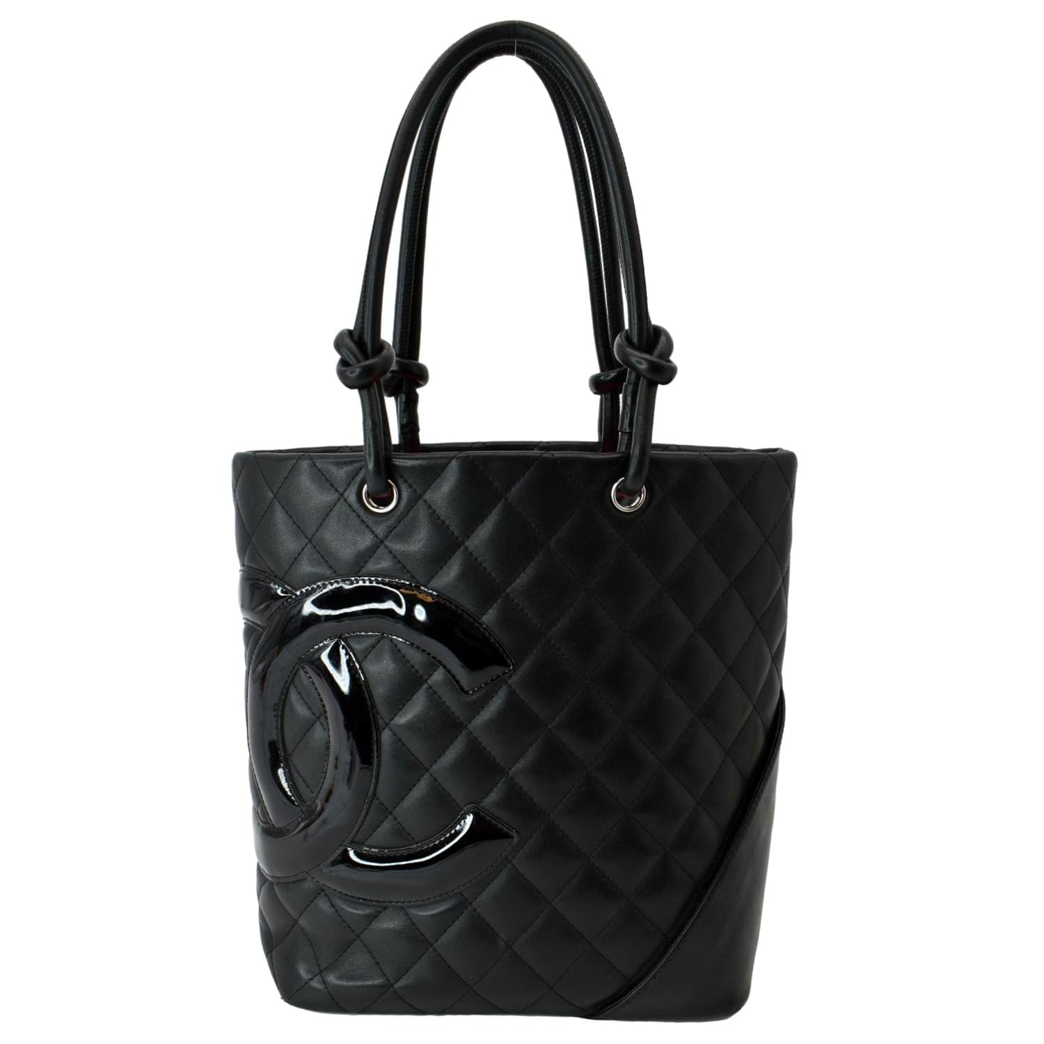 Chanel Cambon Ligne Quilted Leather Calfskin Black Travel Bag