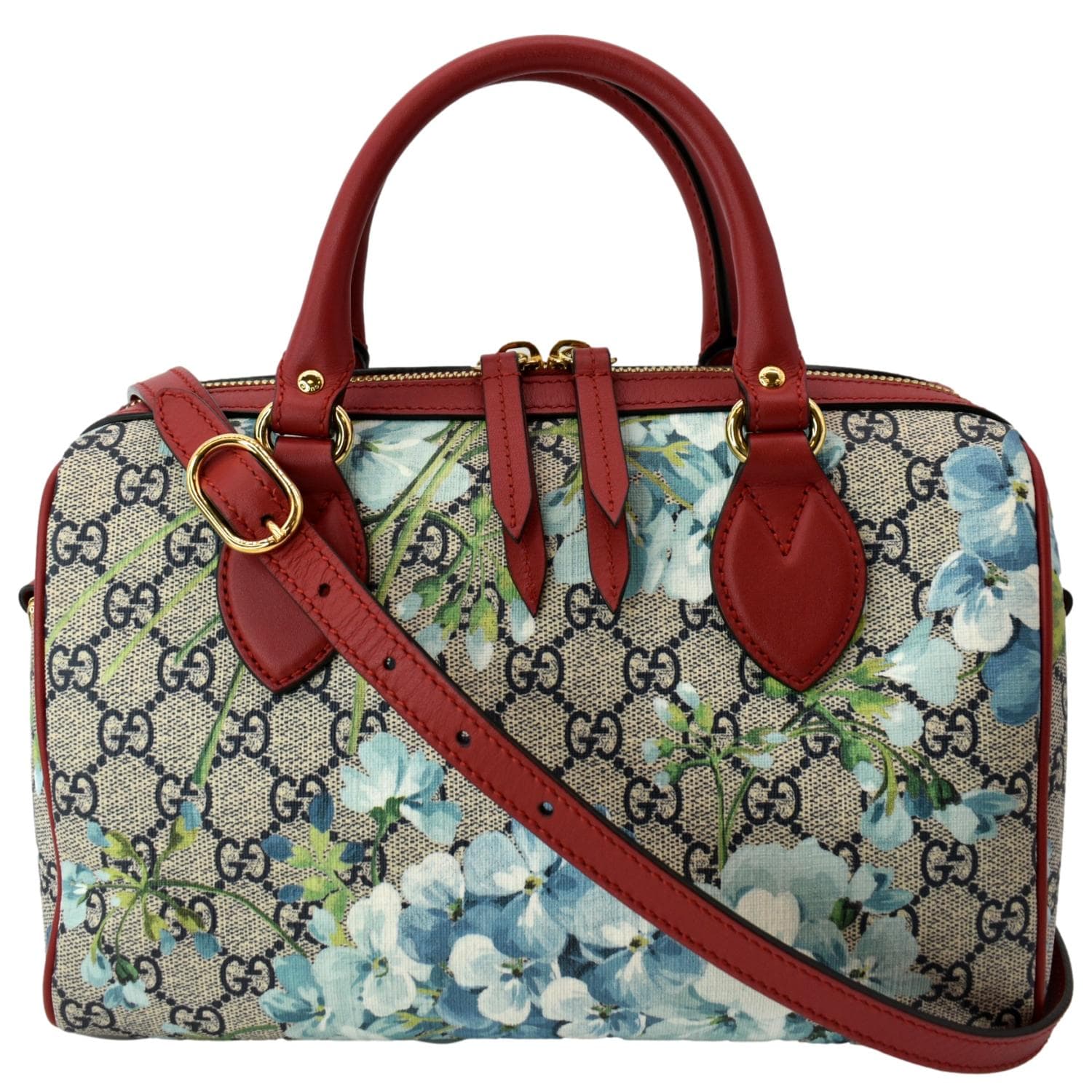 Gucci Floral Blooms Supreme Boston Bag Monogram Small Travel Bag