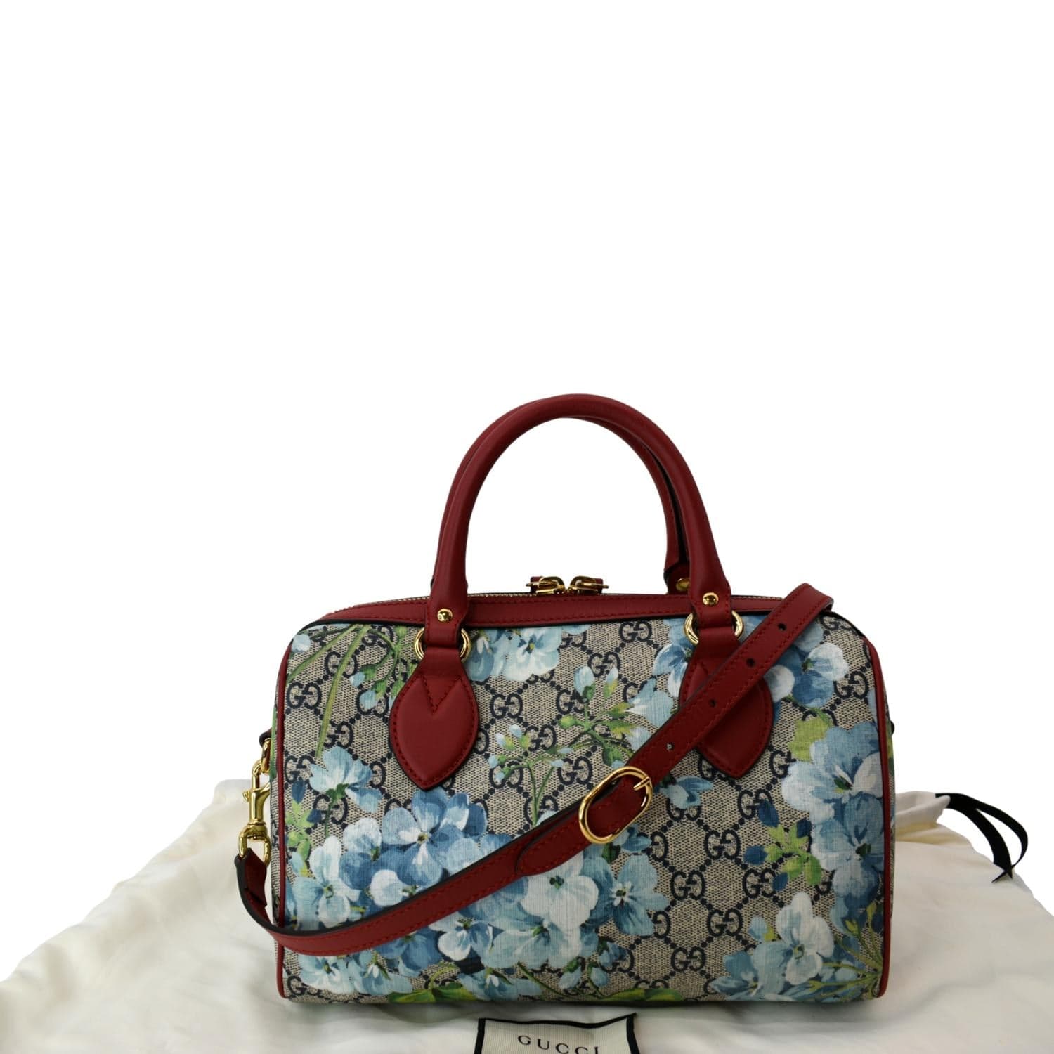 Gucci Floral Blooms Supreme Boston Bag Monogram Small Travel Bag