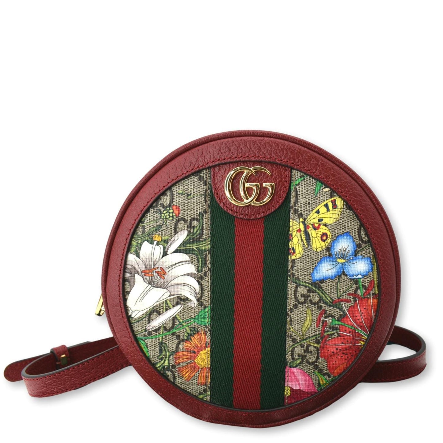 Gucci Ophidia Floral Supreme Backpack Bag Red Mini