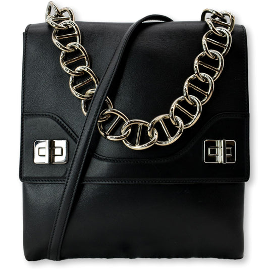 Prada Turn Lock Shoulder Bag Hot Deals Black Flap