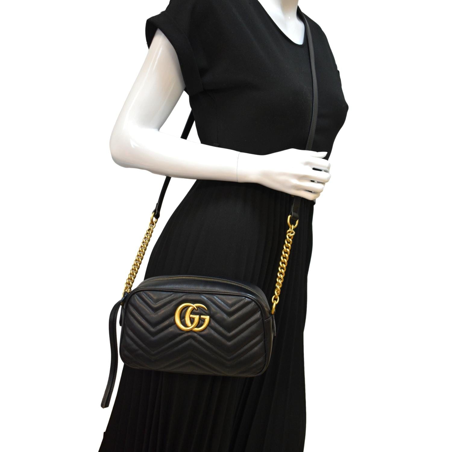 Gucci Marmont Small Crossbody Bag Leather Matelasse