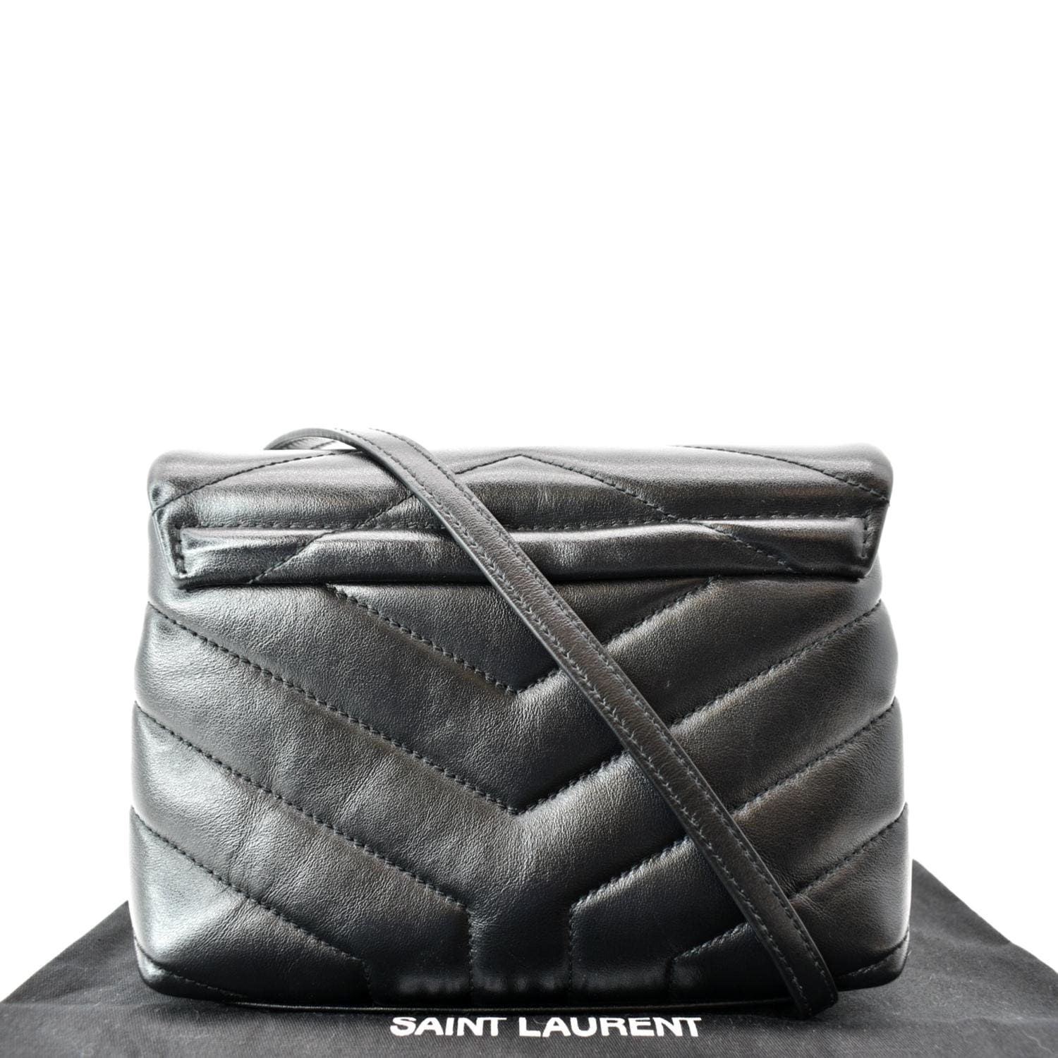 YSL Saint Laurent Yves Loulou Crossbody Bag Leather Matelasse Black Laurent Loulou Toy