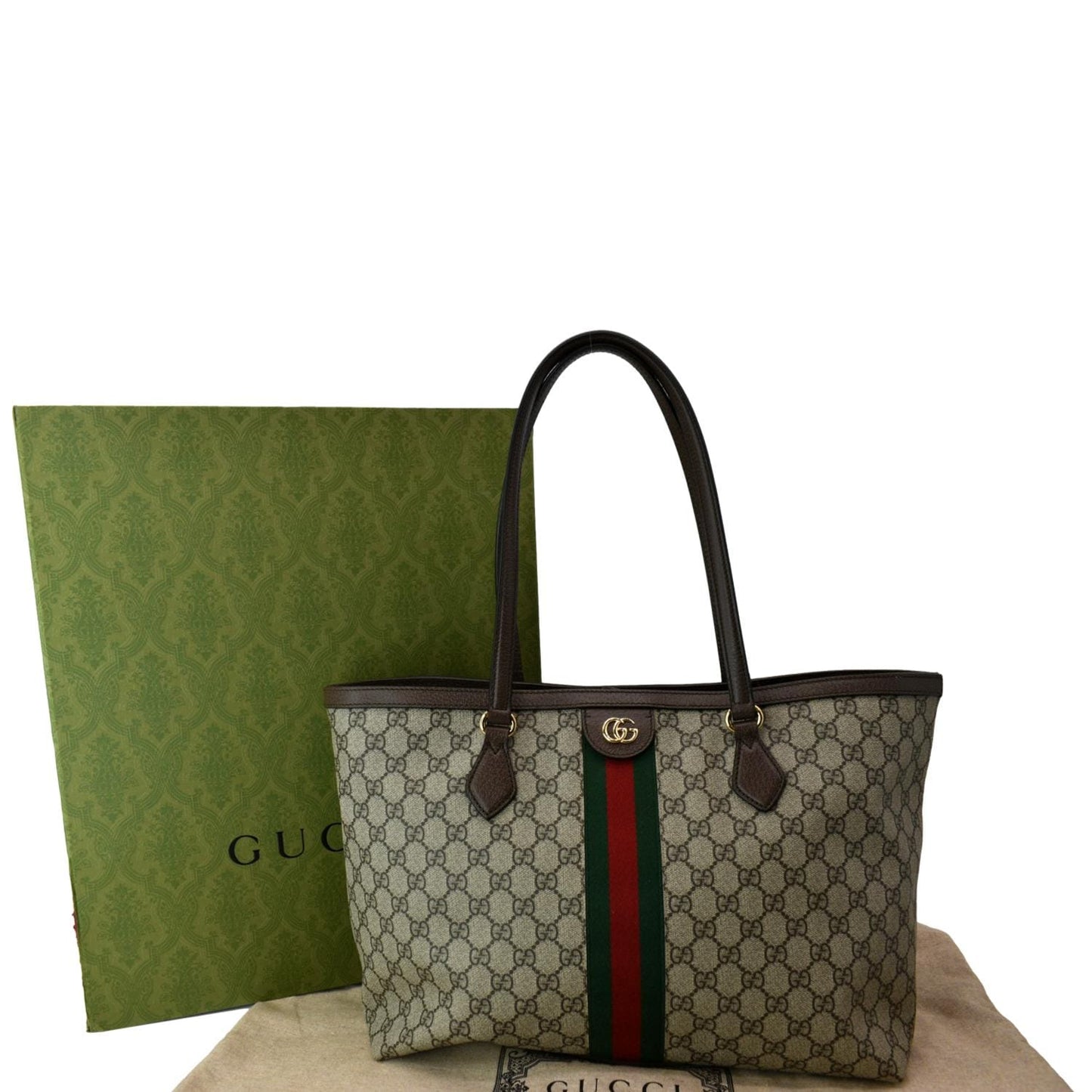 Gucci Ophidia Supreme Tote Bag Canvas Beige Tote 631686