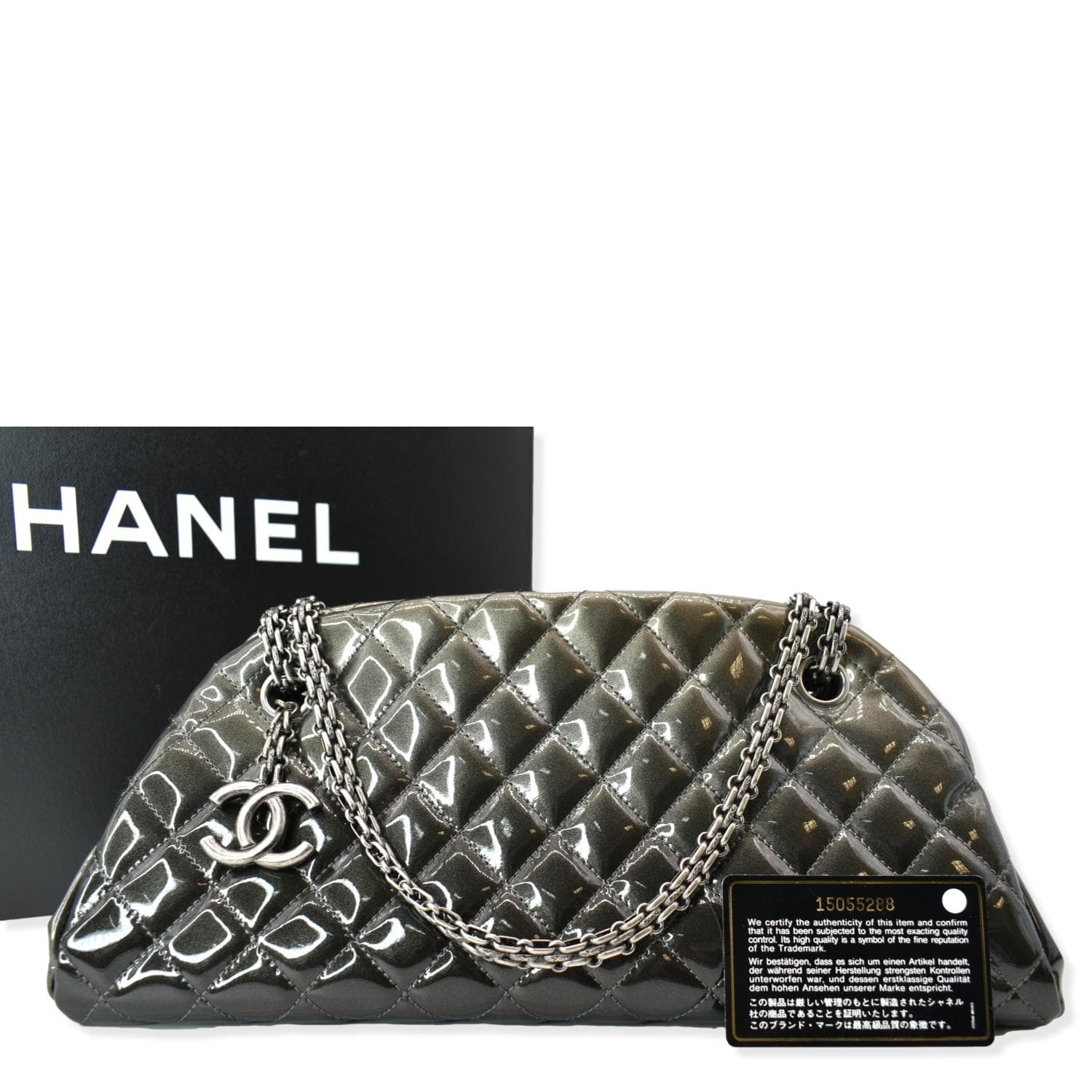Chanel Just Mademoiselle Ombre Degrade Patent Black Travel Bag