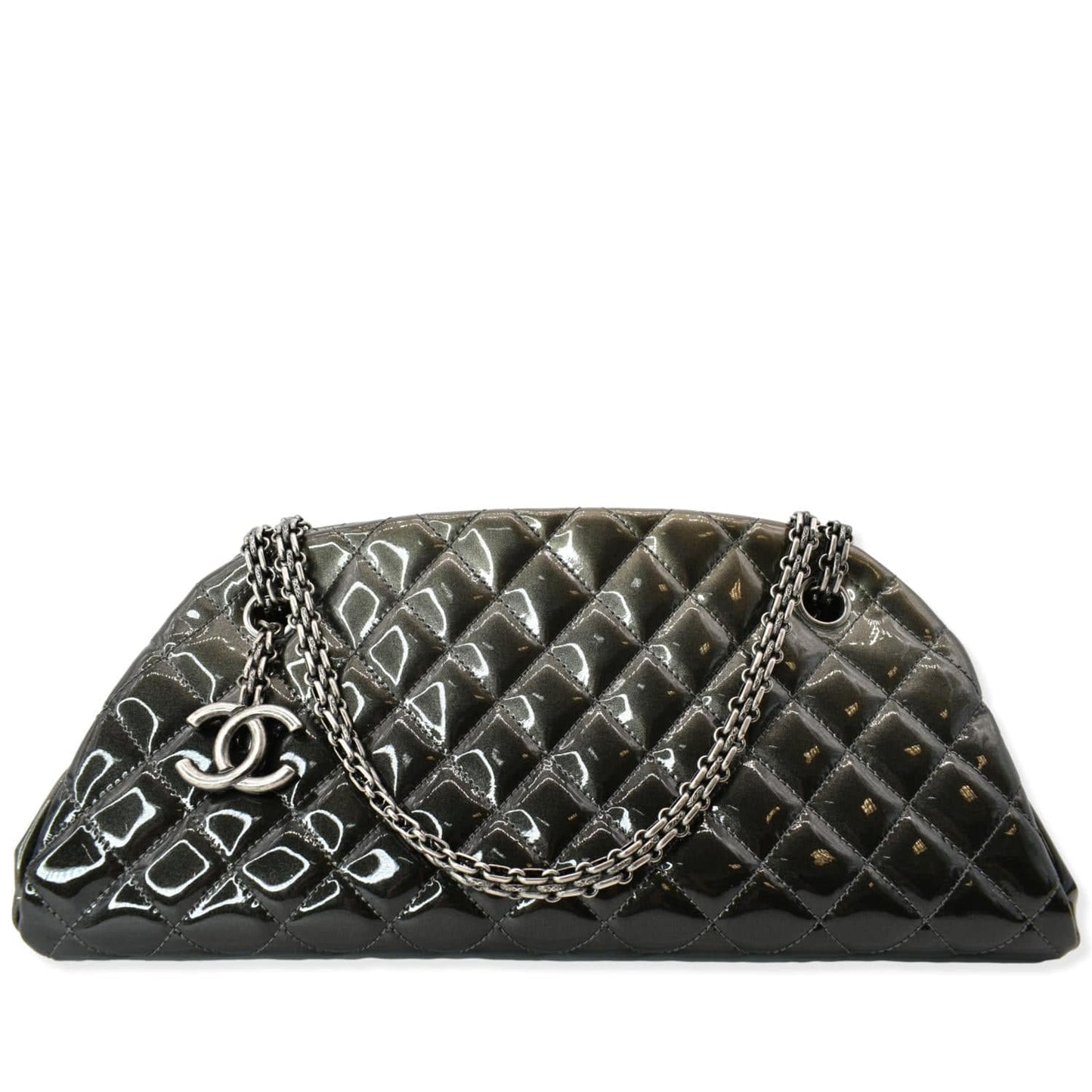 Chanel Just Mademoiselle Ombre Degrade Patent Black Travel Bag