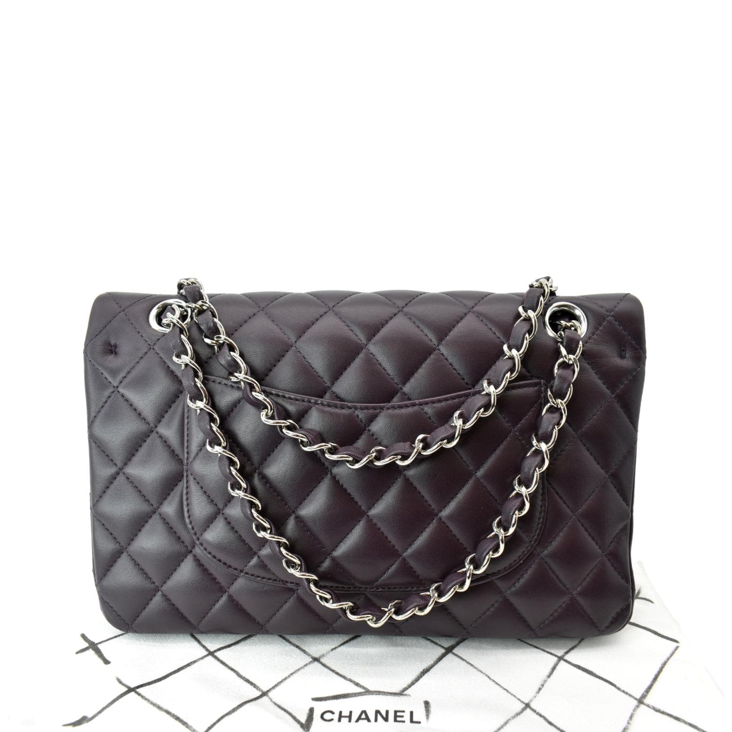 Chanel Classic Flap Maroon Leather Calfskin Travel Bag