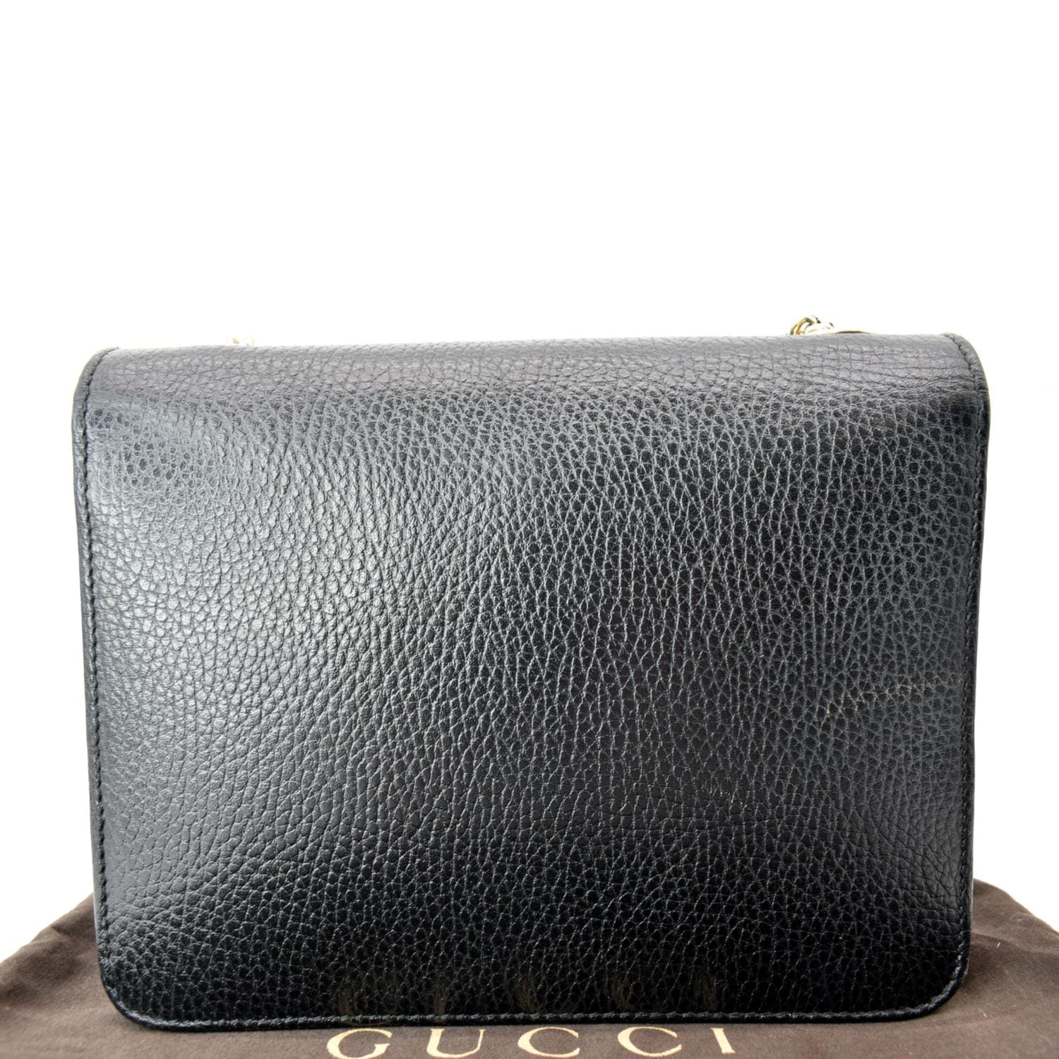 Gucci Interlocking Crossbody Bag Leather Black
