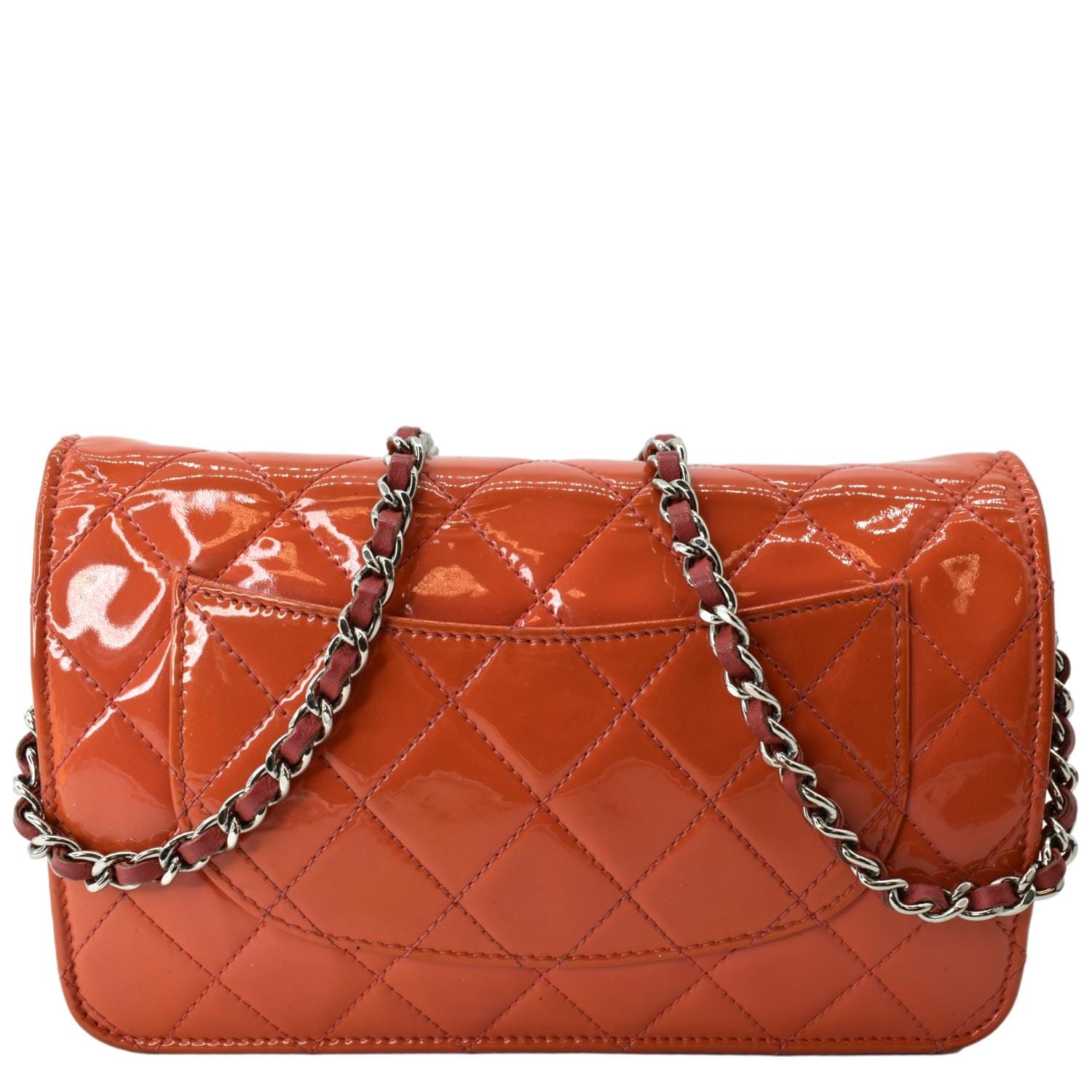 Chanel WOC Patent On Leather Orange Wallet Case