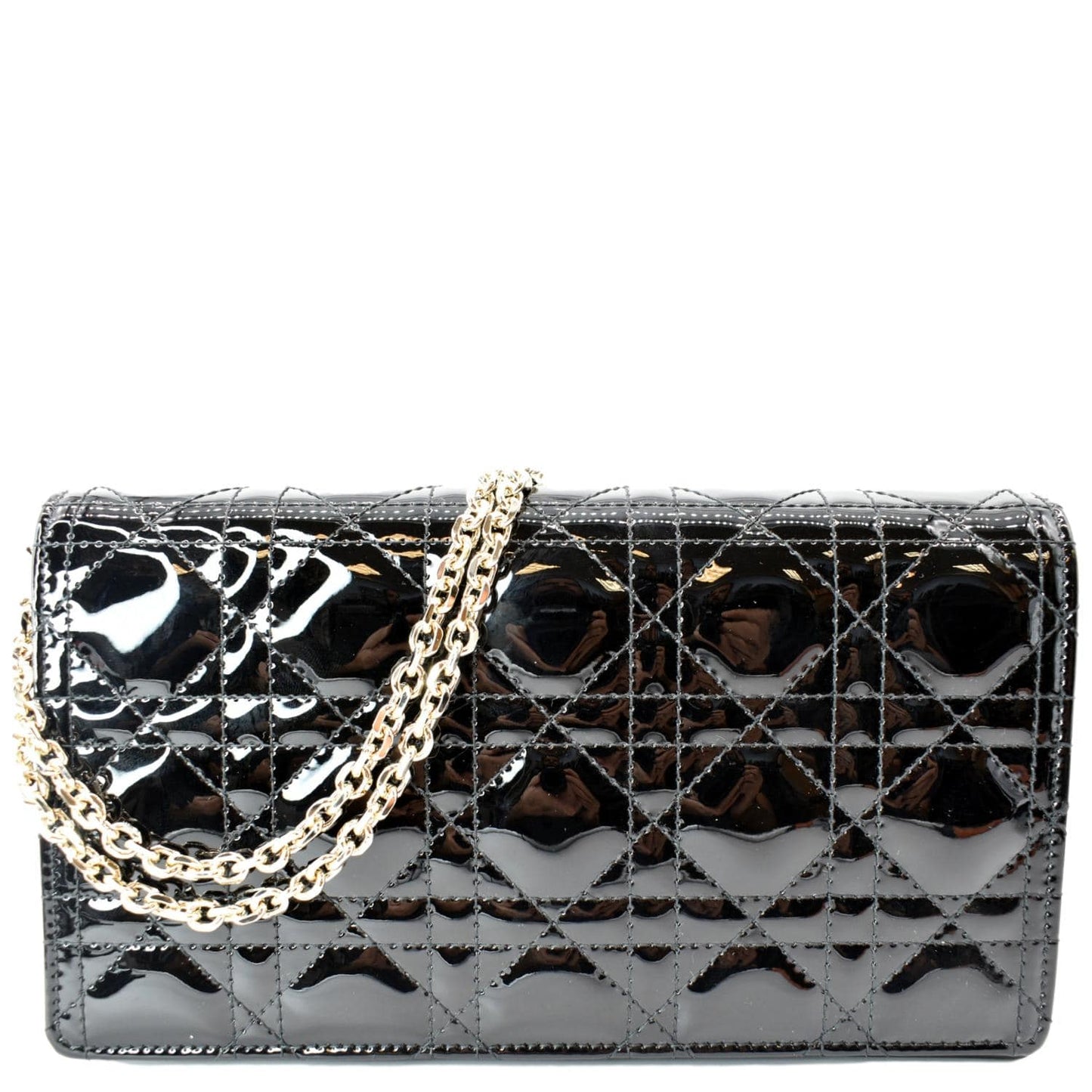 Dior The Lady Pouch Bag Leather Black Travel Bag