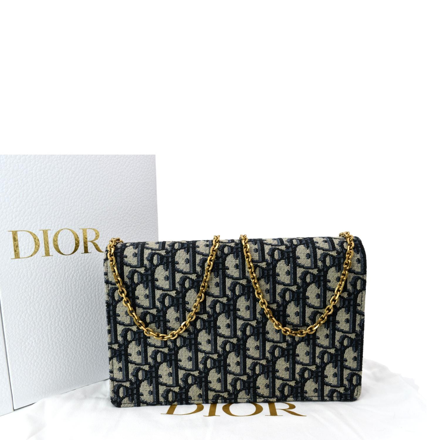 Dior Christian Saddle Oblique Jacquard Pouch Crossbody Bag