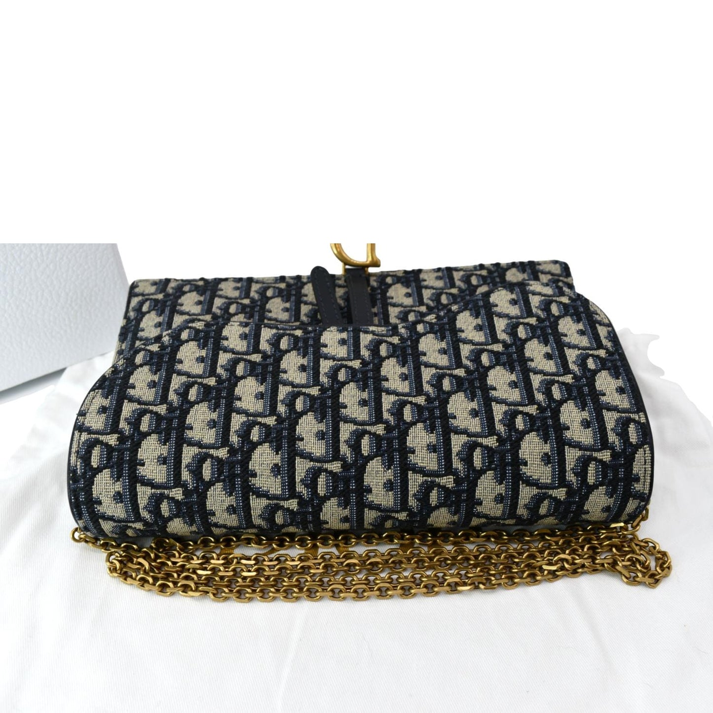 Dior Christian Saddle Oblique Jacquard Pouch Crossbody Bag Multicolor