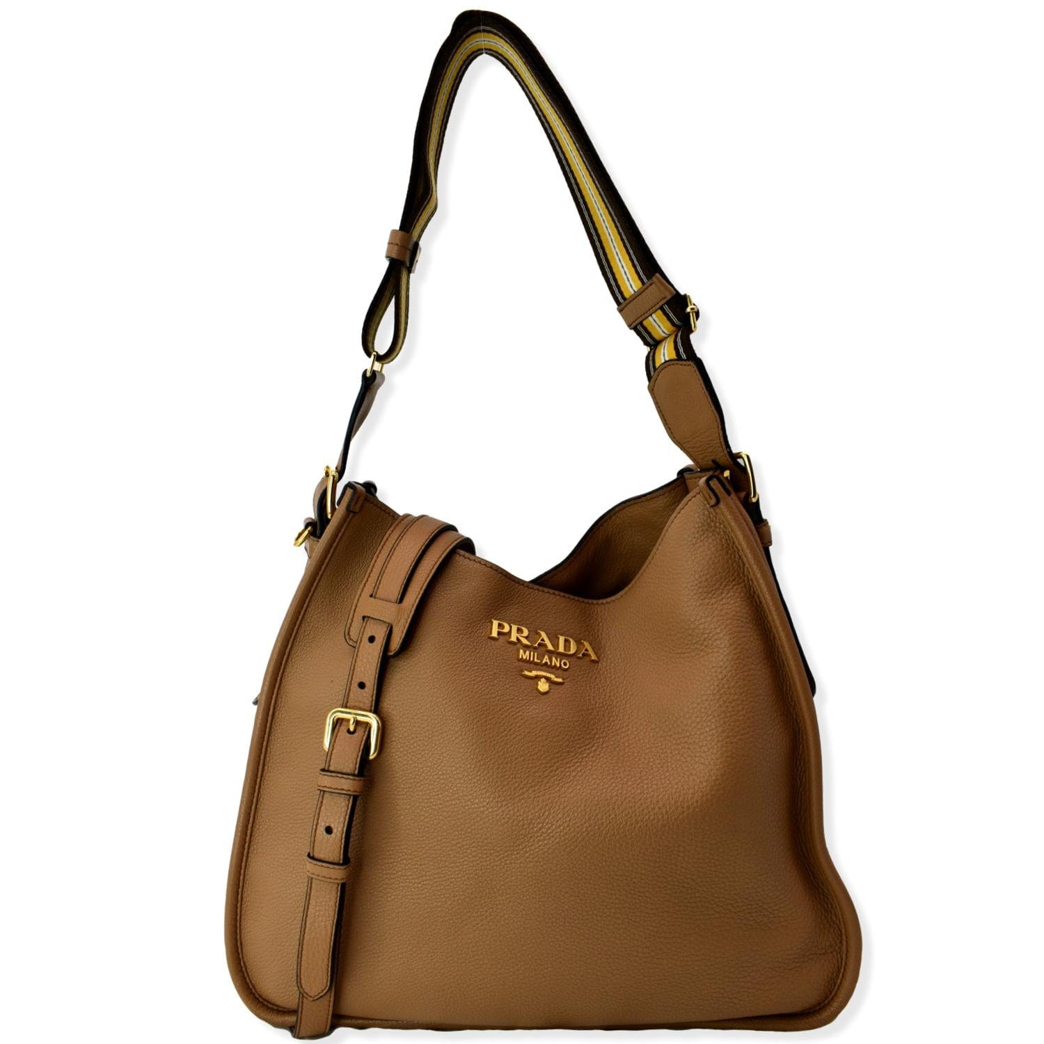 Soft Hobo Shoulder Bag Taupe % Off Leather Logo