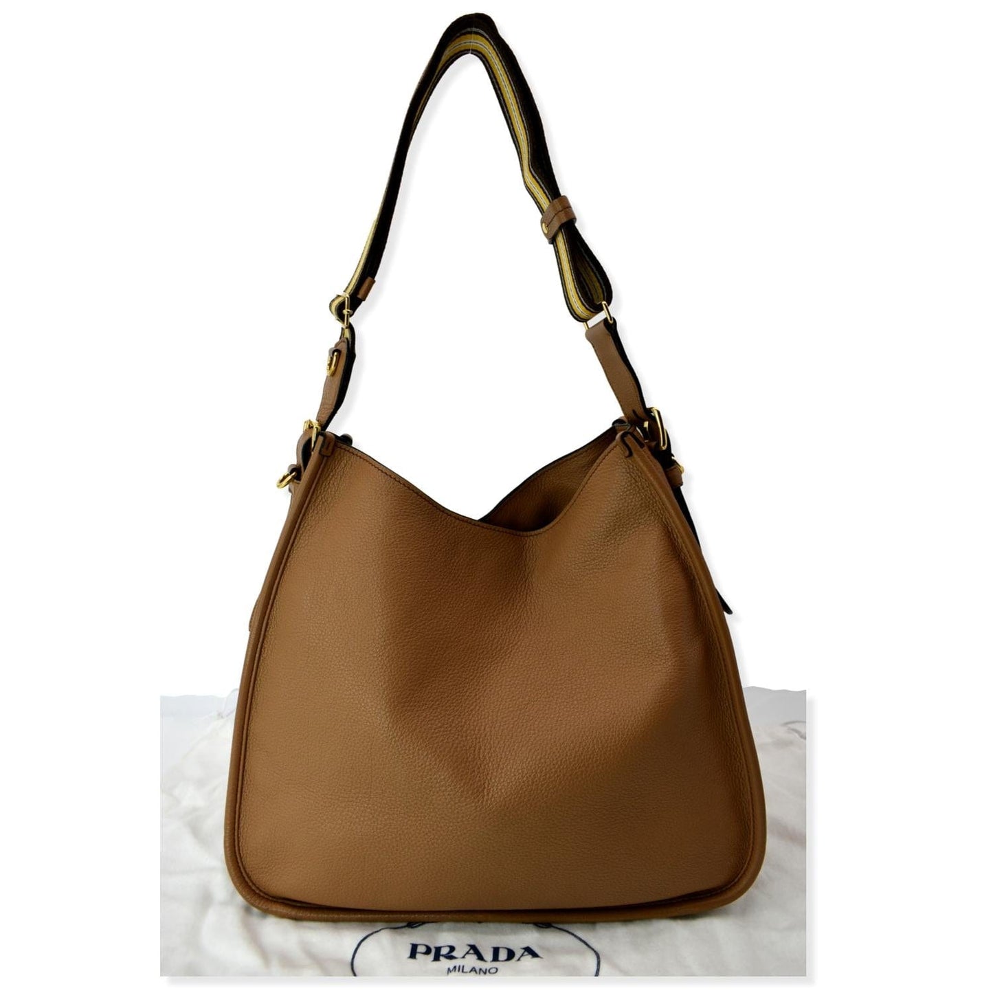 Soft Hobo Shoulder Bag Taupe % Off Leather Logo