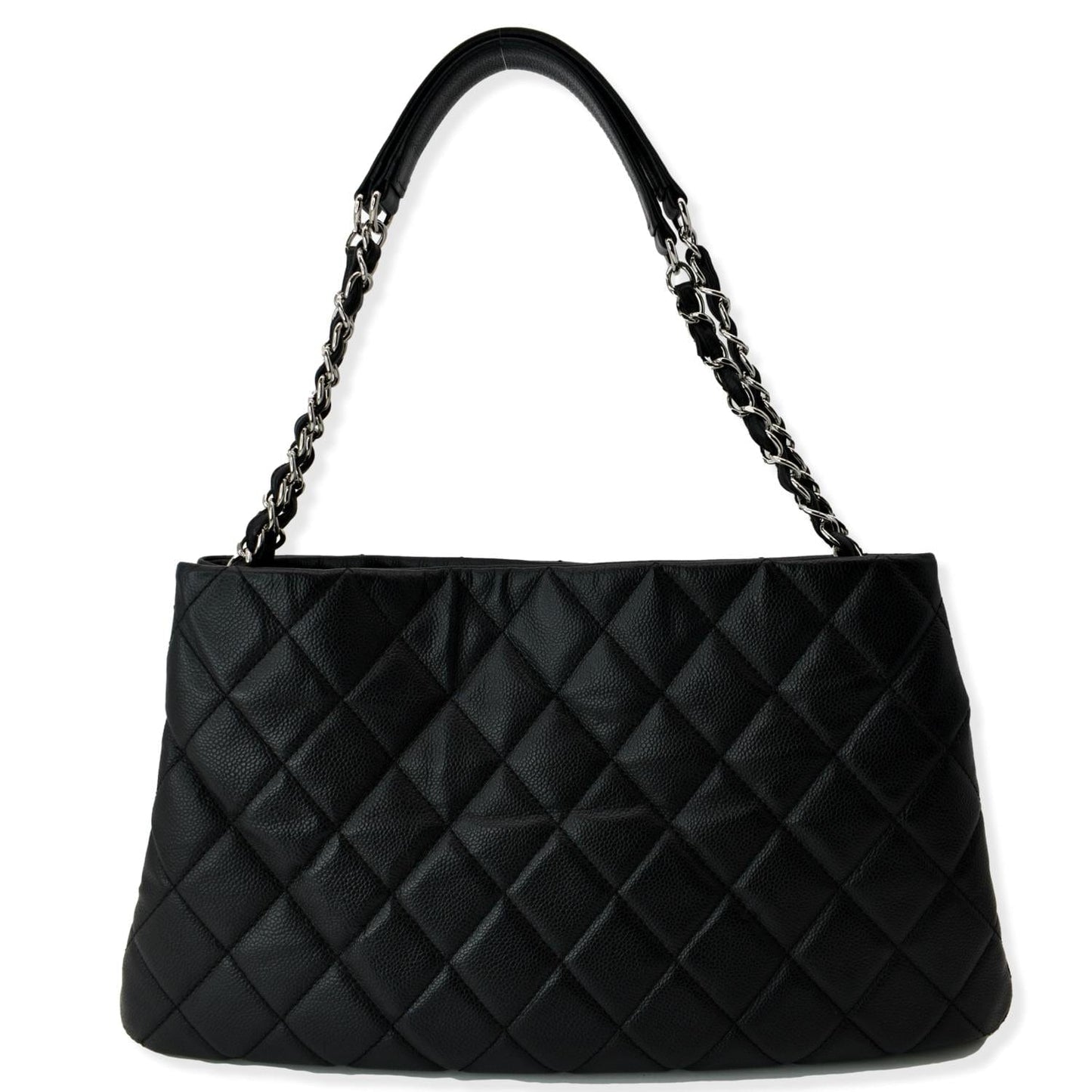 Chanel Expandable Zip Around Caviar Quilted Black Travel Bag