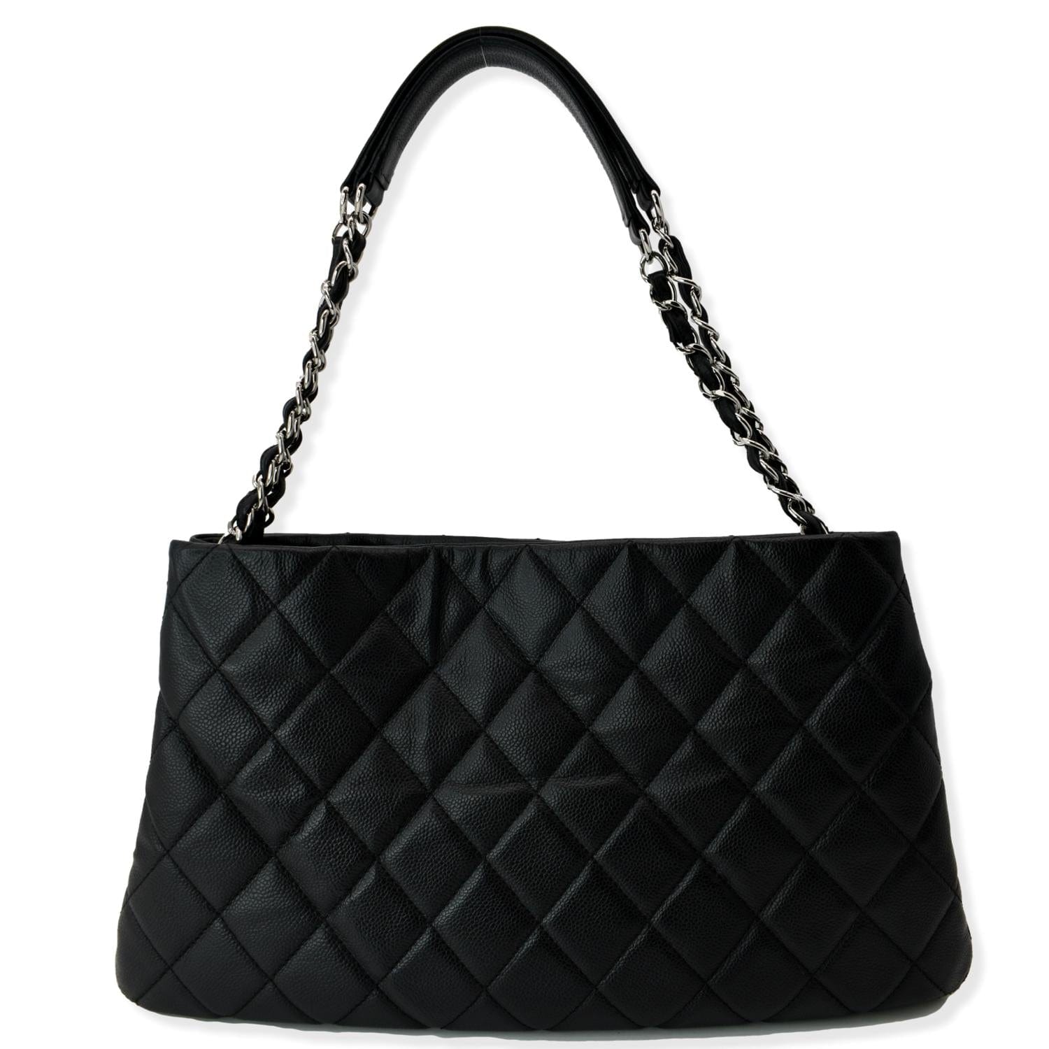 Chanel Expandable Zip Around Caviar Quilted Black Travel Bag