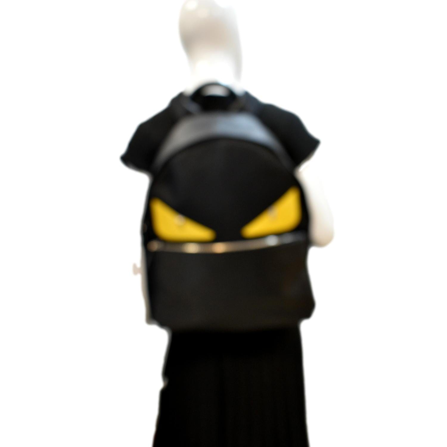 Fendi Monster Eyes Backpack Bag Nylon Black Large