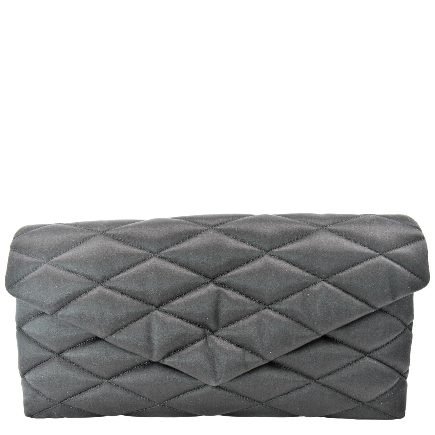 YSL Saint Laurent Saint Sade Clutch Satin Black Clutch Bag
