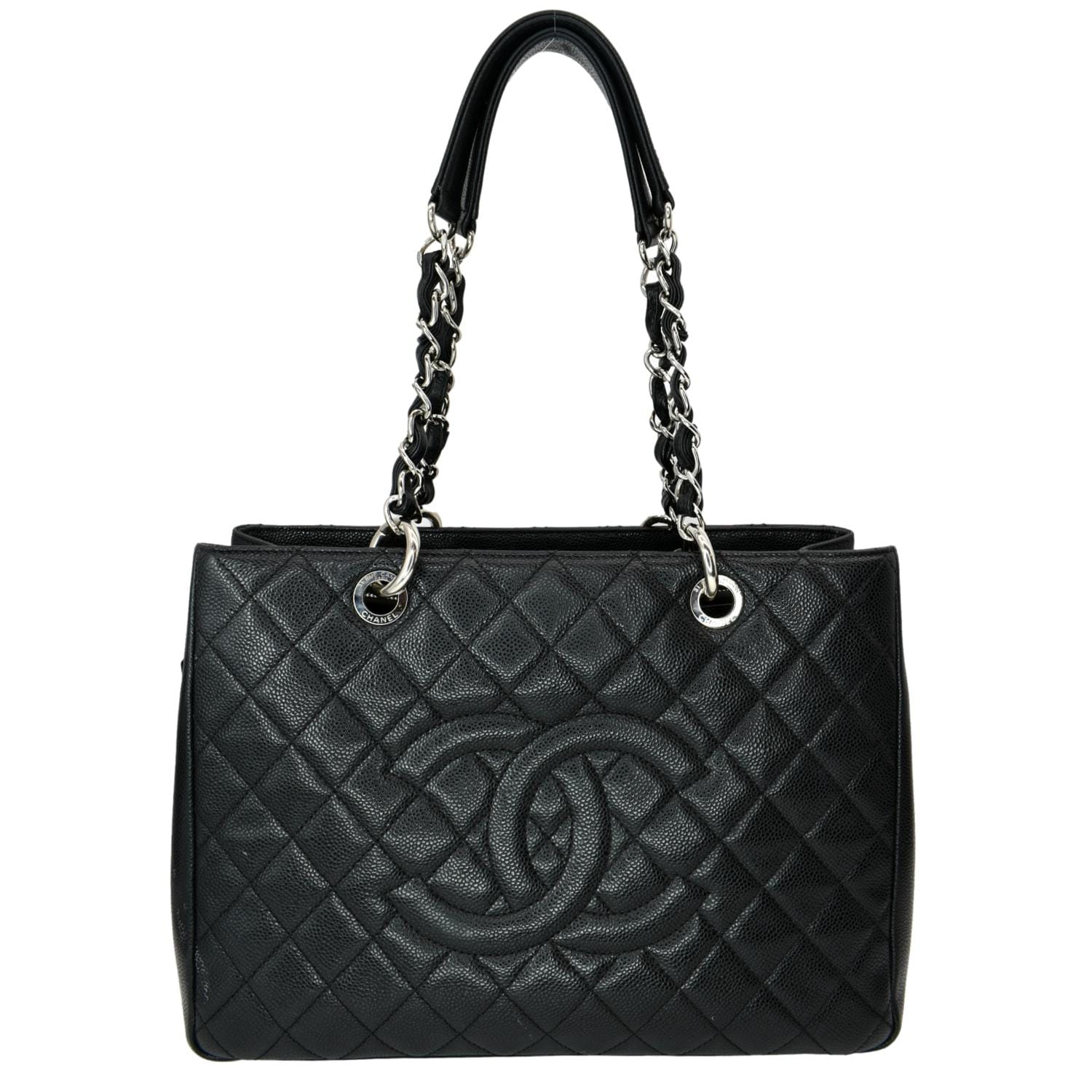 Chanel Grand Shopping GST Caviar Leather Black Travel Bag Tote 1