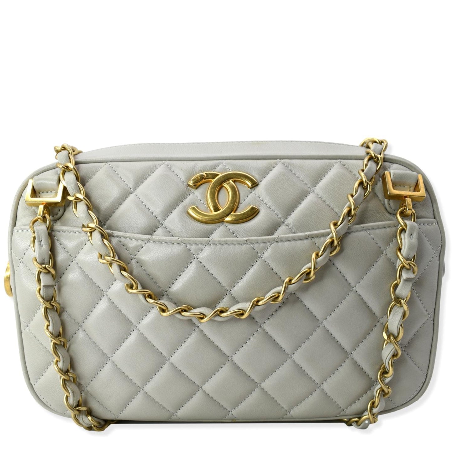 Chanel Misia CC Camera Lambskin White Travel Bag