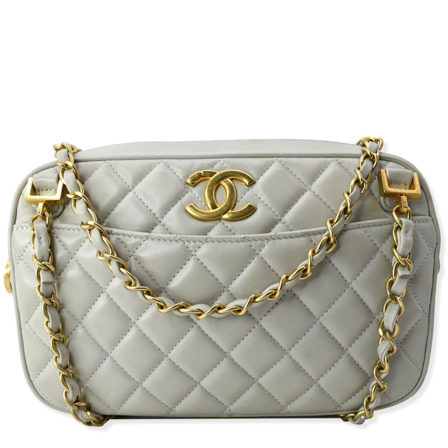 Chanel Misia CC Camera Lambskin White Travel Bag