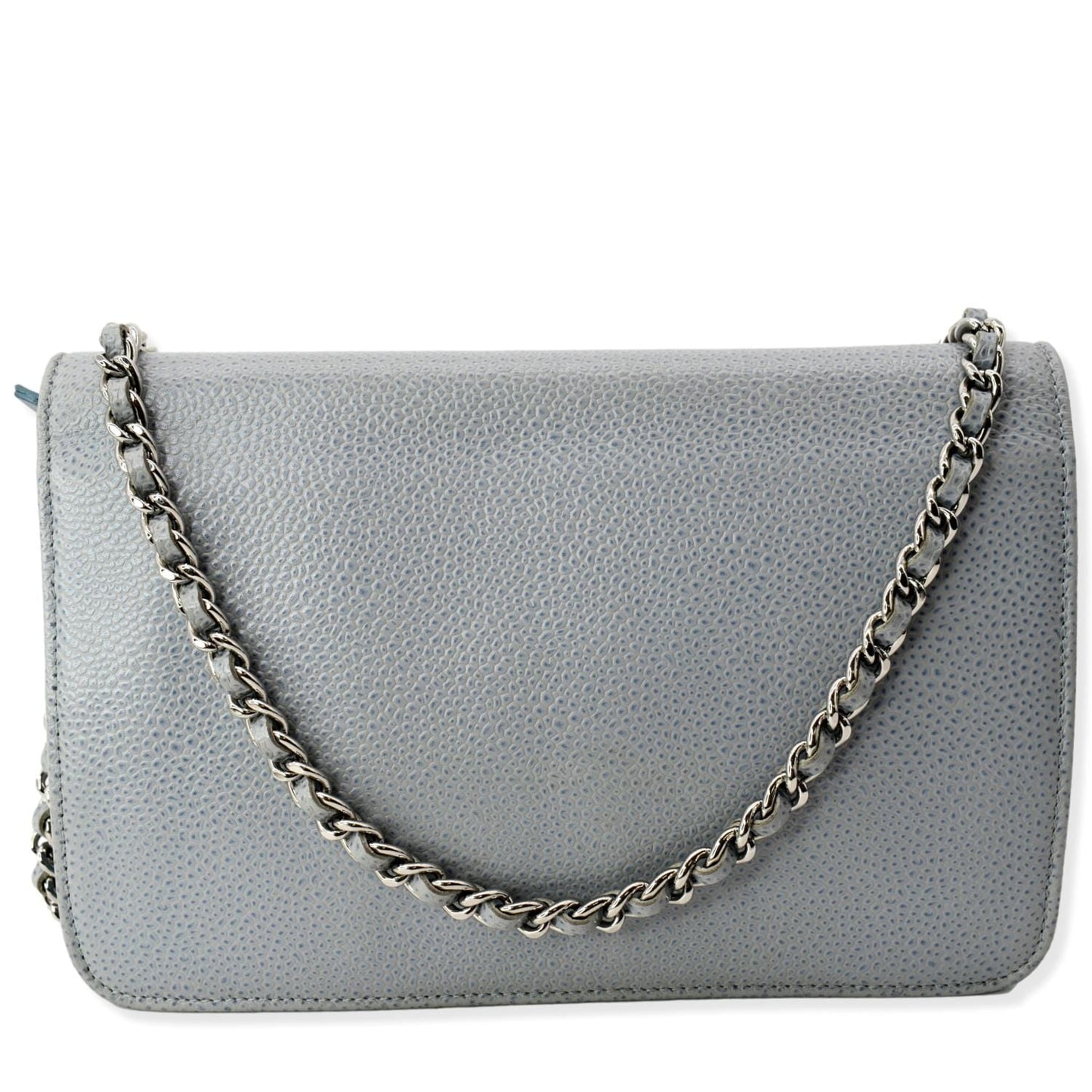 Chanel Timeless CC WOC Caviar Pastel Leather Blue Travel Bag