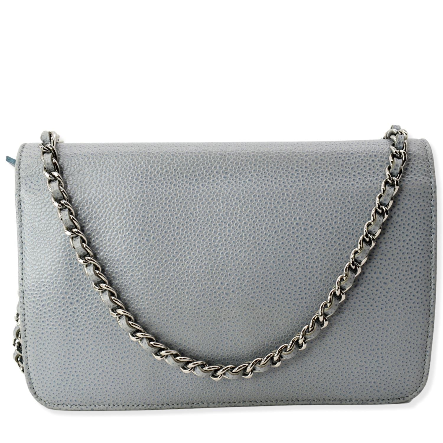 Chanel Timeless CC WOC Caviar Pastel Leather Blue Travel Bag