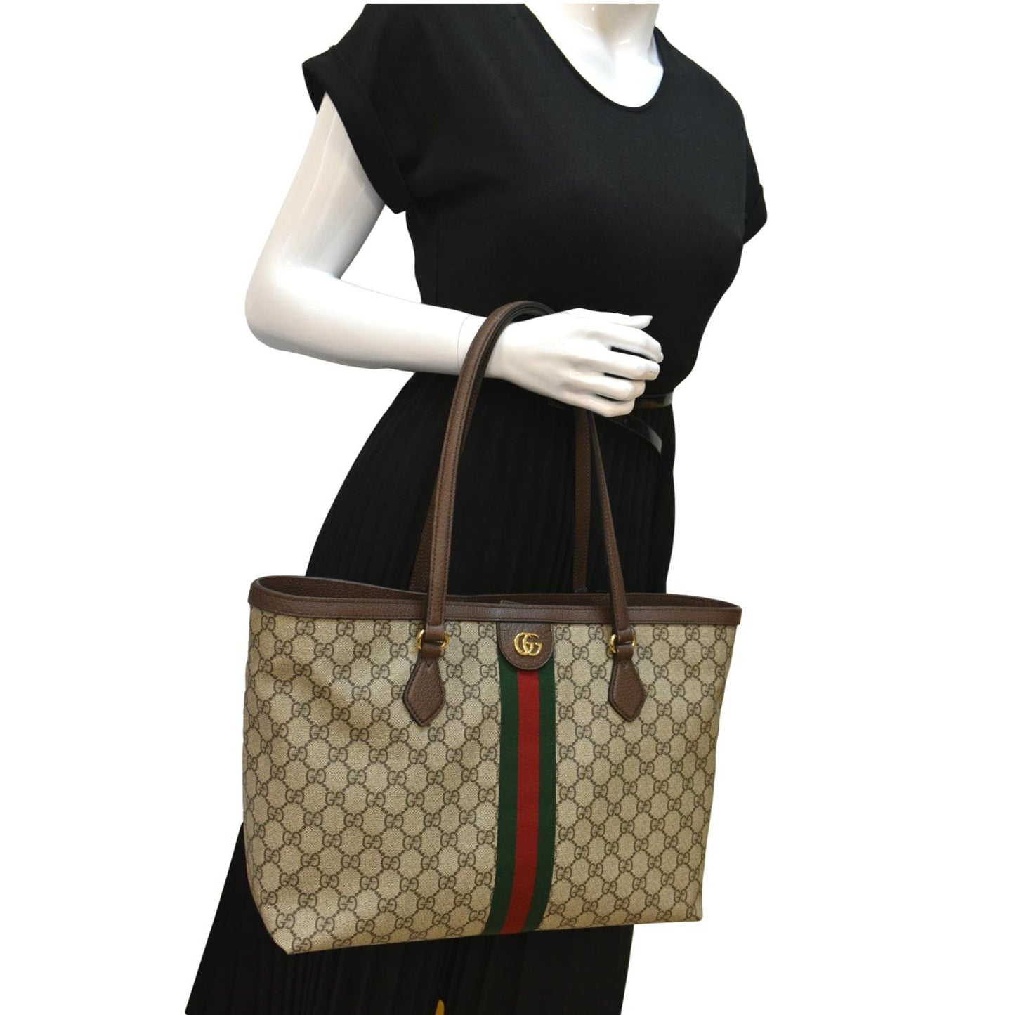 Gucci Ophidia Supreme Tote Bag Canvas Beige Ophidia Tote