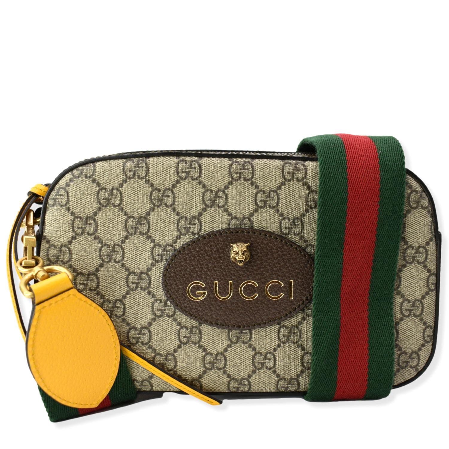 Gucci Neo Supreme Messenger Bag Canvas Beige Crossbody Bag