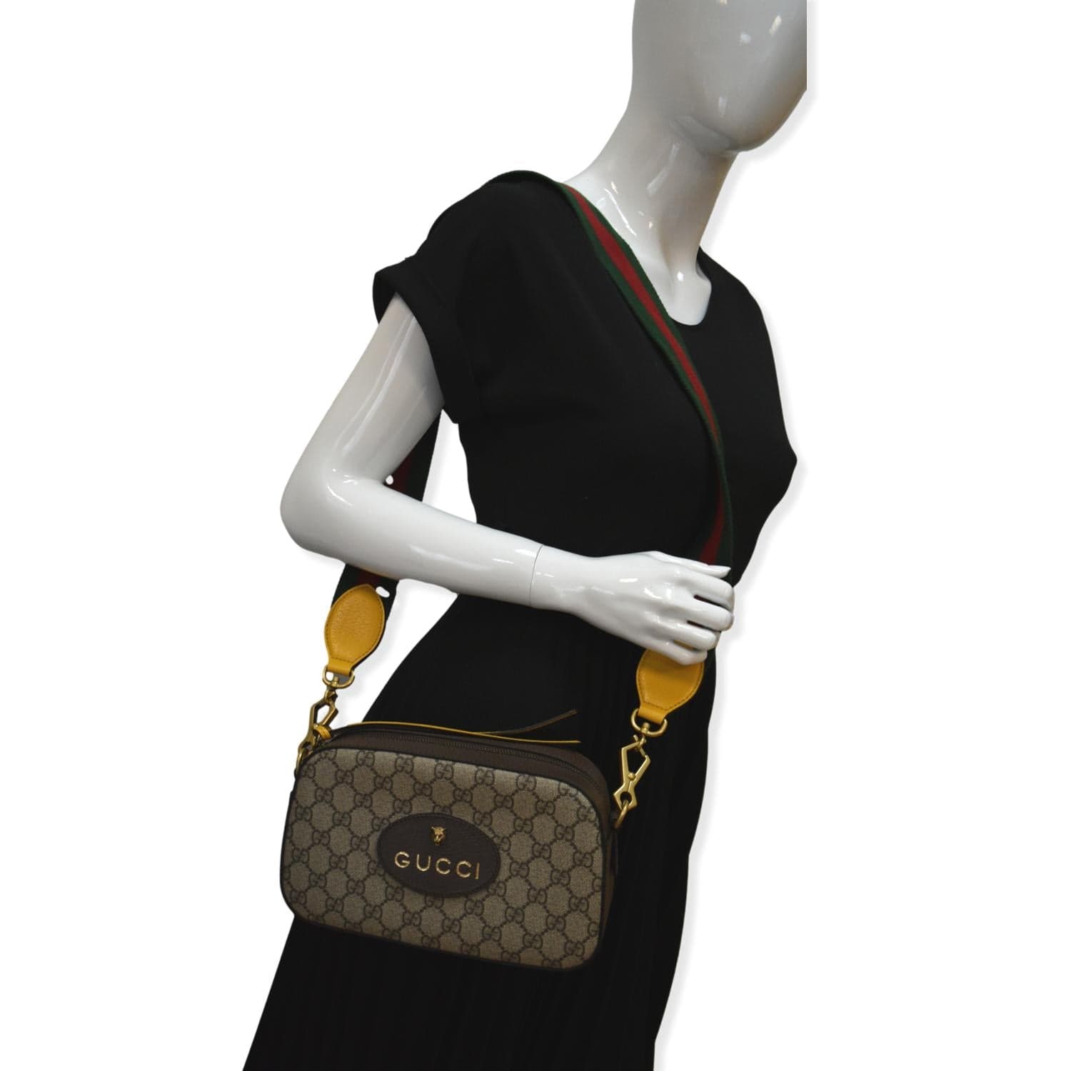 Gucci Neo Supreme Messenger Bag Canvas Beige Crossbody Bag