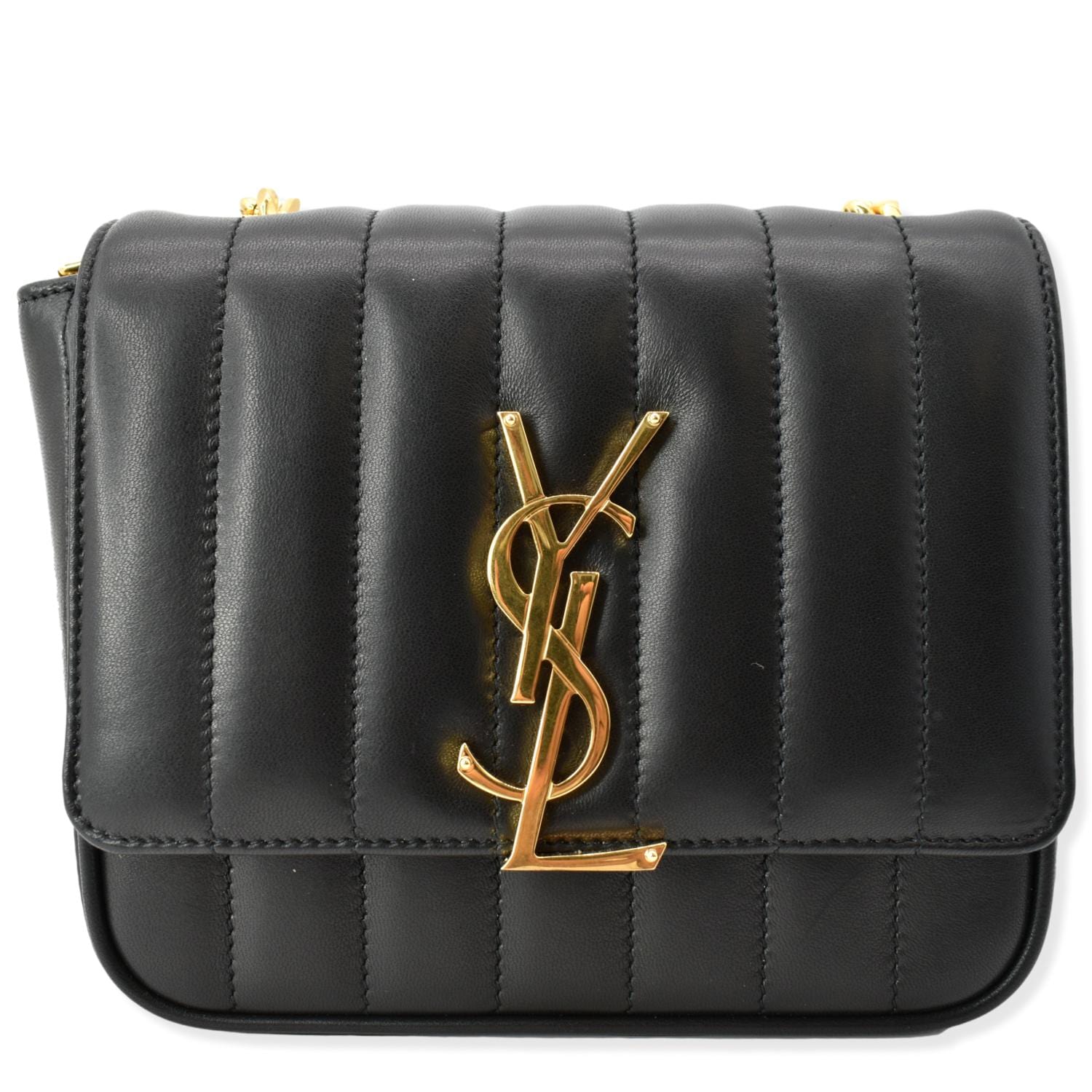 YSL Saint Laurent Saint Vicky Small Chain Crossbody Bag Leather Monogram