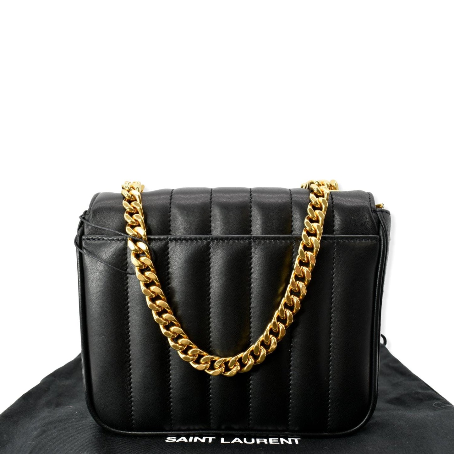 YSL Saint Laurent Saint Vicky Small Chain Crossbody Bag Leather Monogram