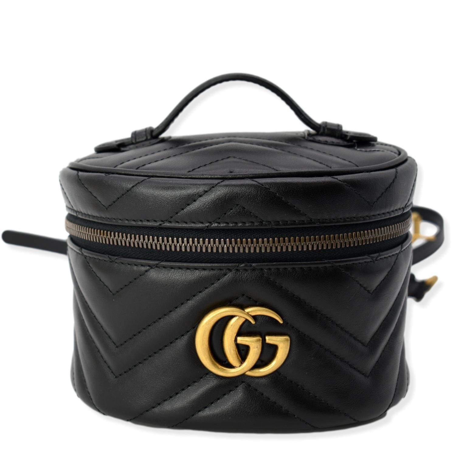 Gucci Marmont Backpack Bag Leather Black