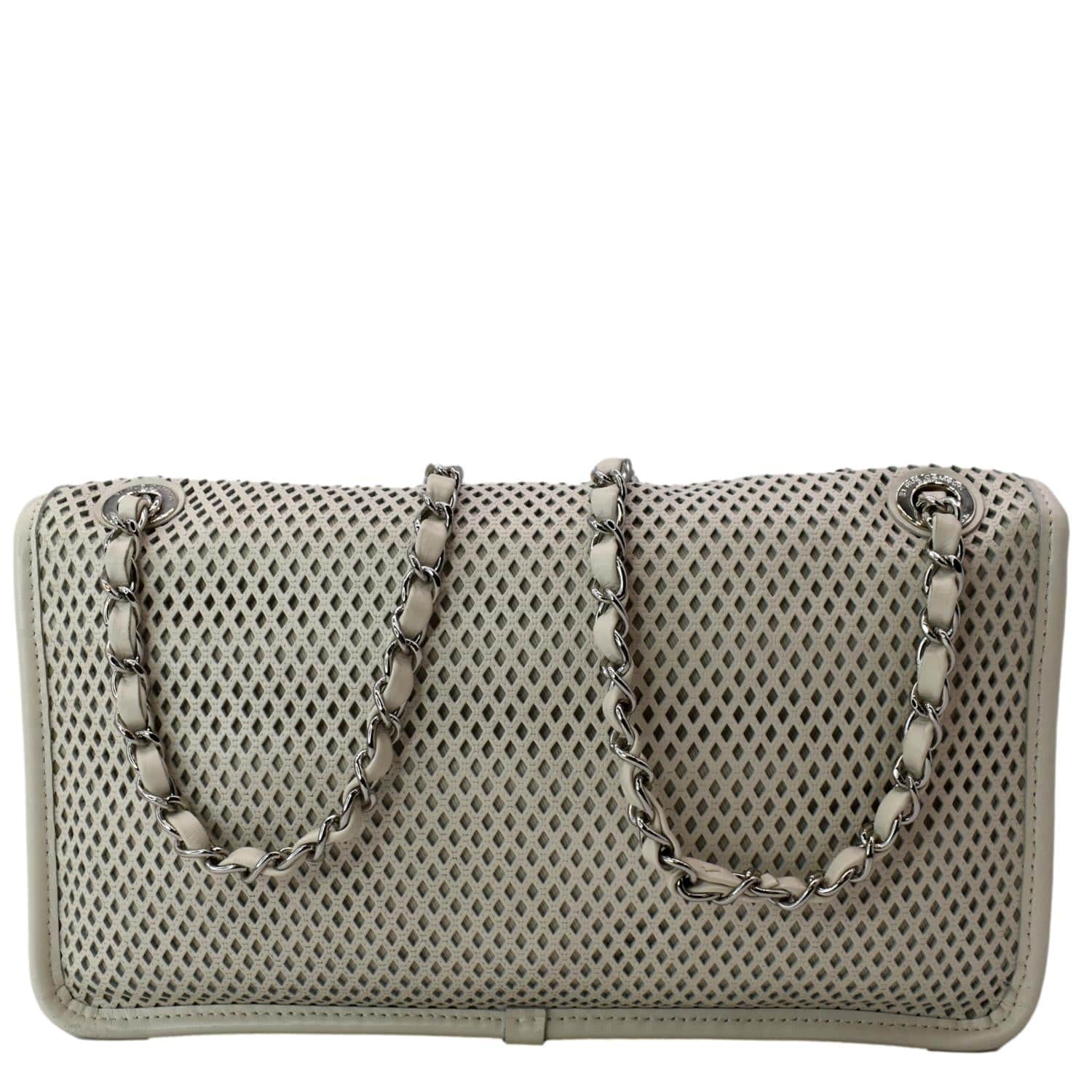 Chanel Up Air Classic Flap Perforated Calfskin White Travel Bag