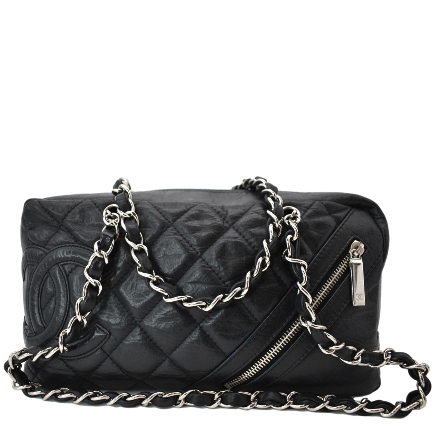 Chanel Leather Black Travel Bag