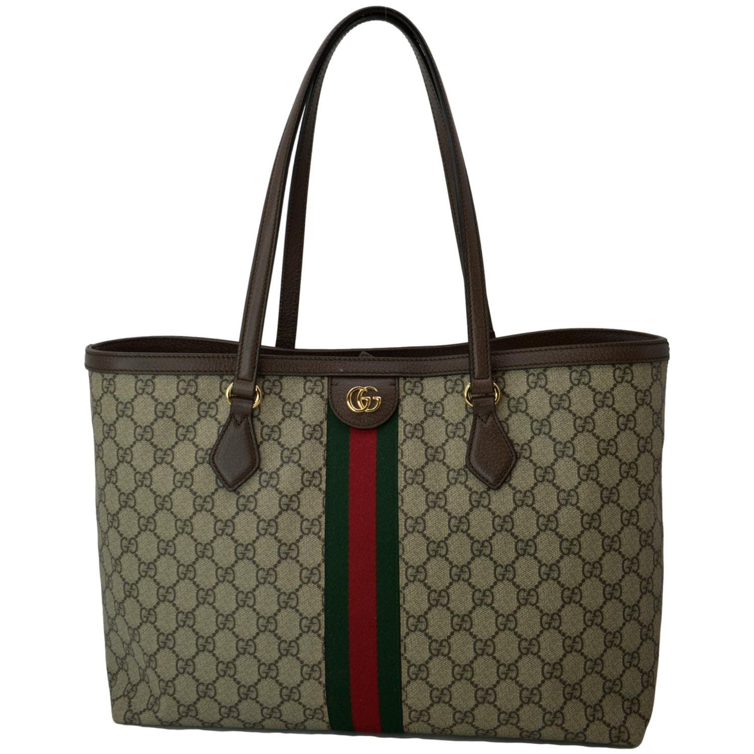 Gucci Ophidia Supreme Tote Bag Canvas Beige Medium 631685