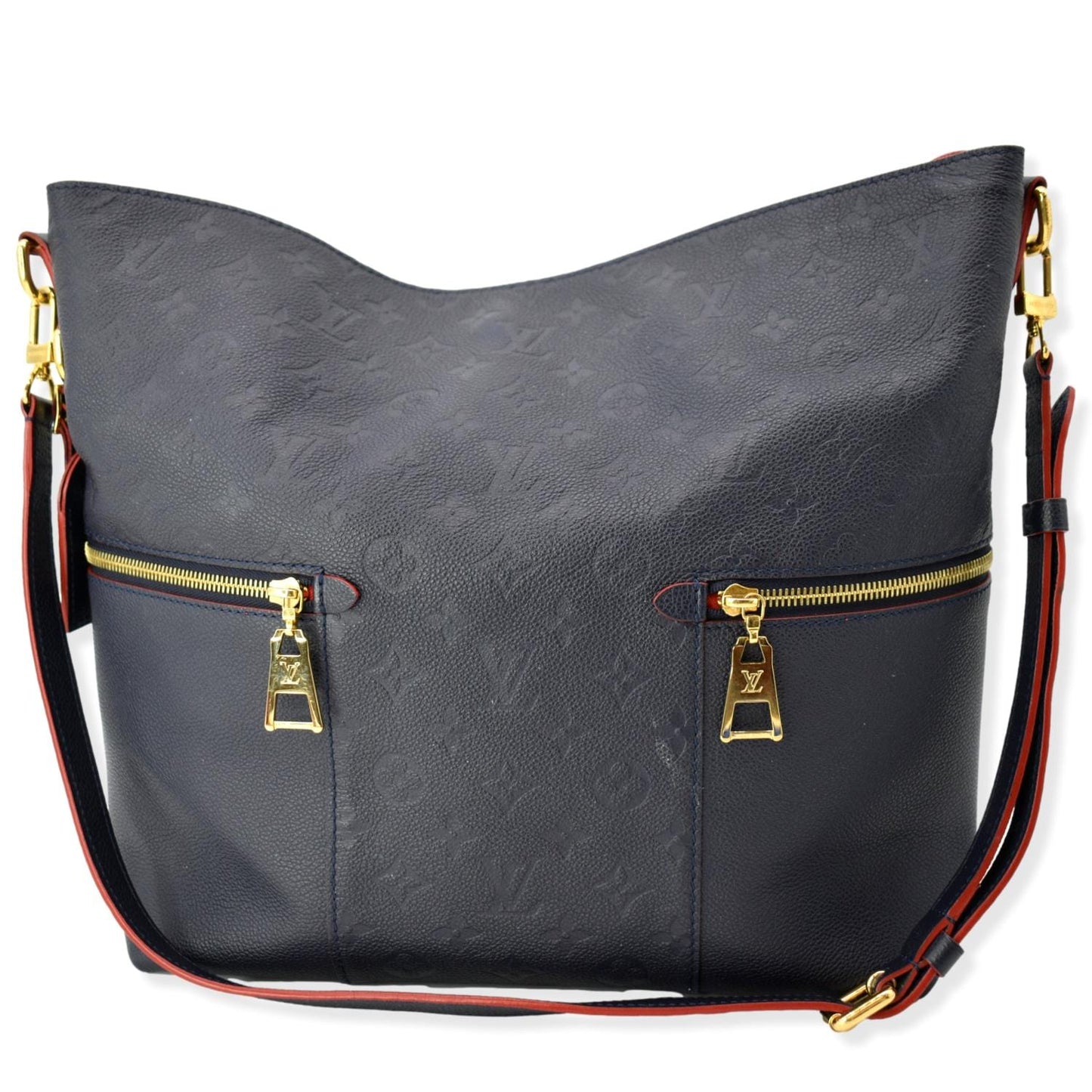 Louis Melie Empreinte Hobo Shoulder Bag Marine Leather
