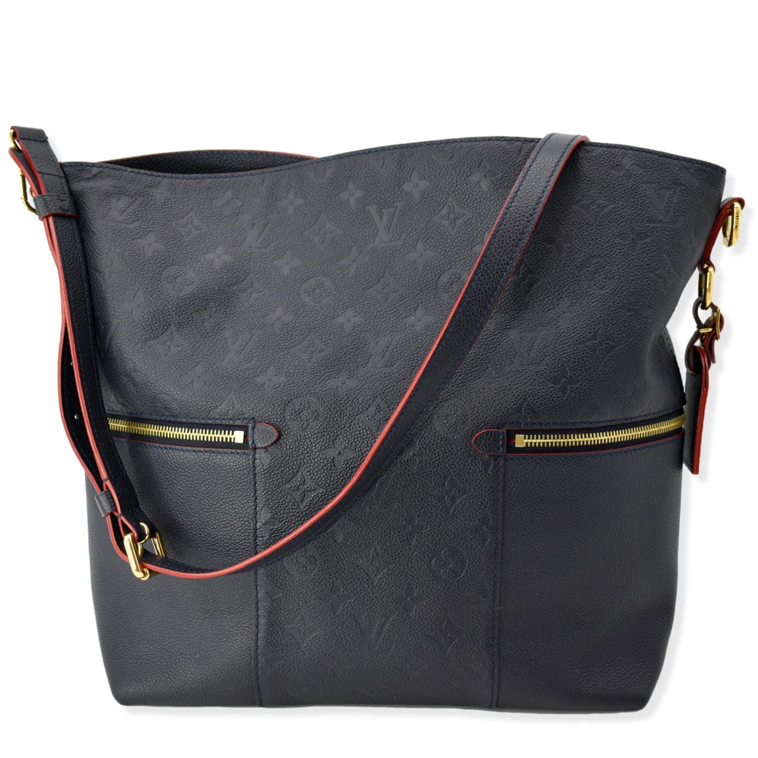 Louis Melie Empreinte Hobo Shoulder Bag Marine Leather