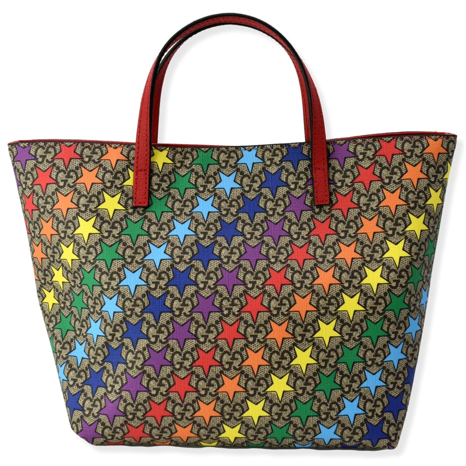 Gucci Children Rainbow Star Supreme Tote Bag Multicolor Canvas