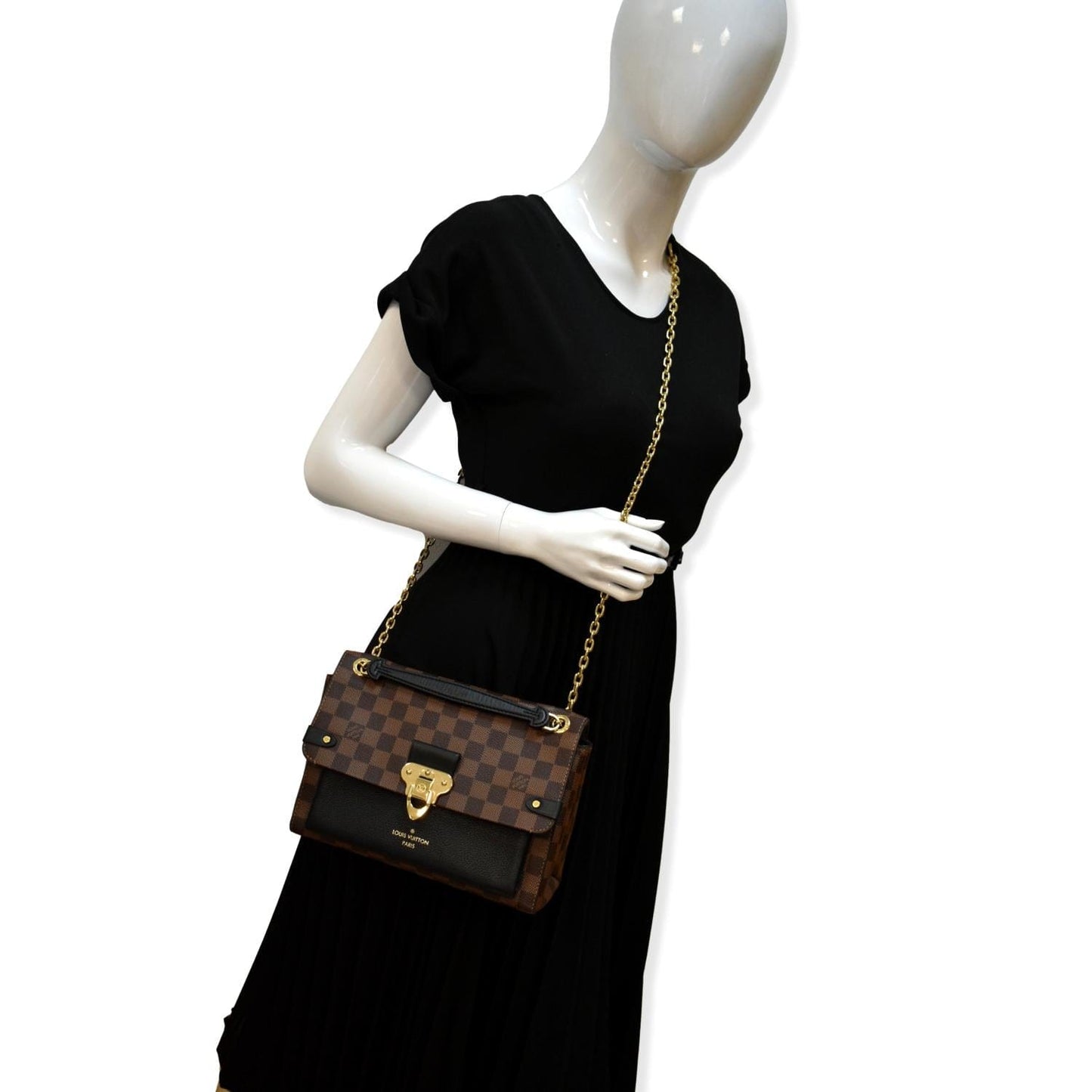 Louis Vavin Pm Damier Ebene Crossbody Bag Brown