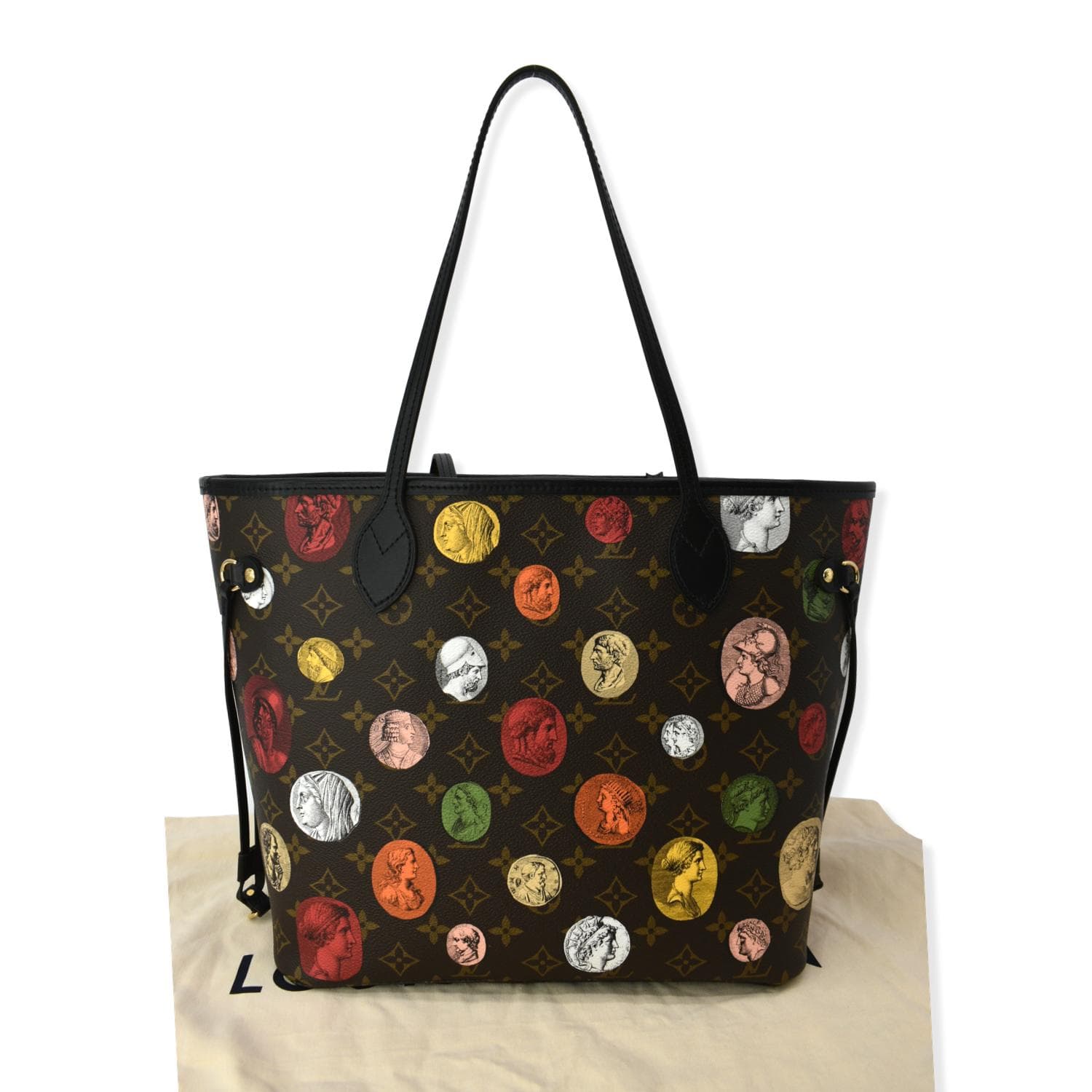 Louis Neverfull Mm Fornasetti Cameo Tote Bag Canvas Monogram