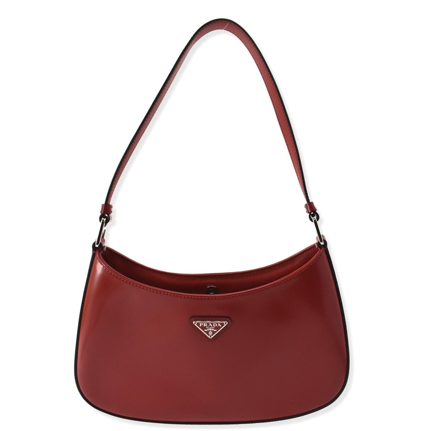 Cleo Brushed Shoulder Bag Scarlet Leather