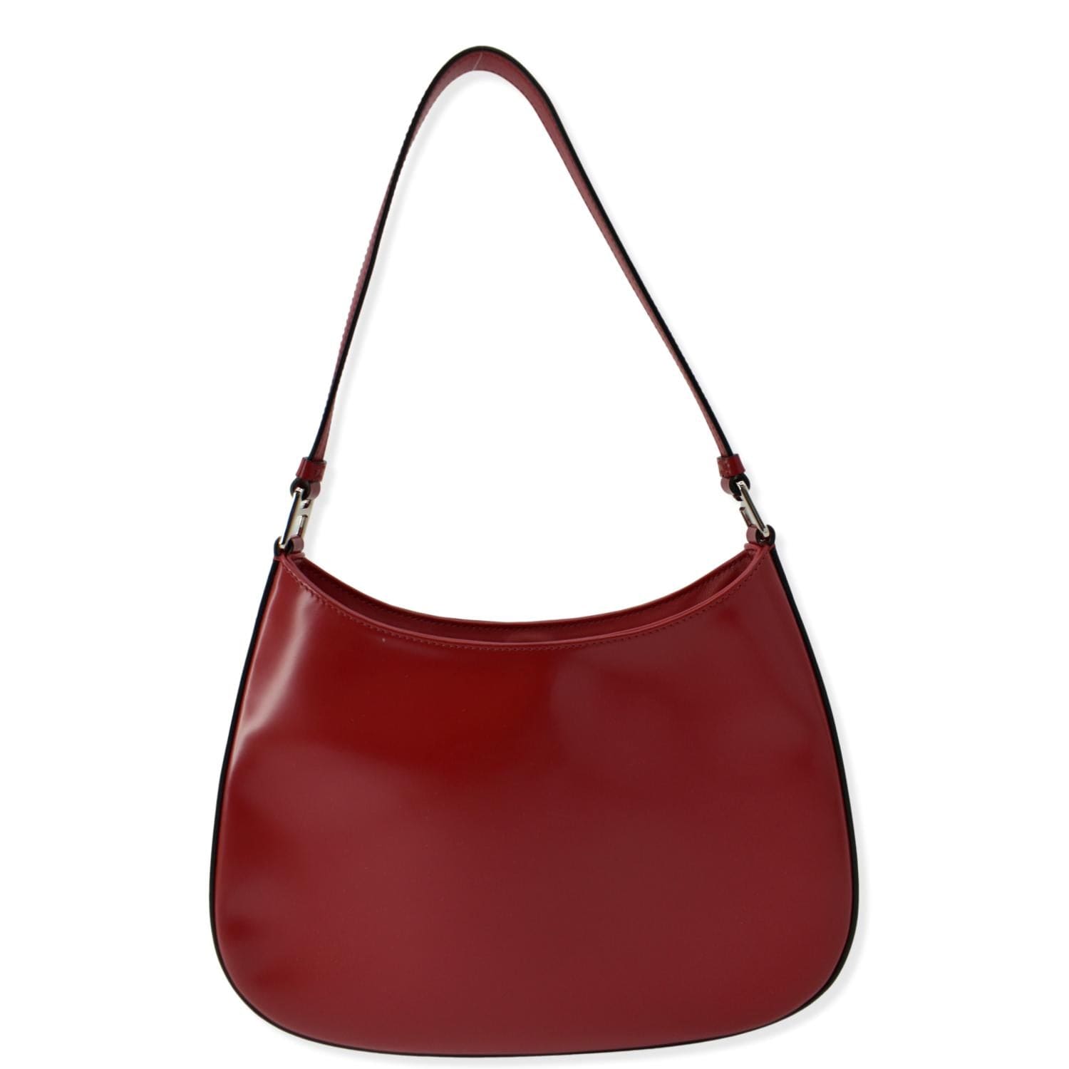 Cleo Brushed Shoulder Bag Scarlet Leather