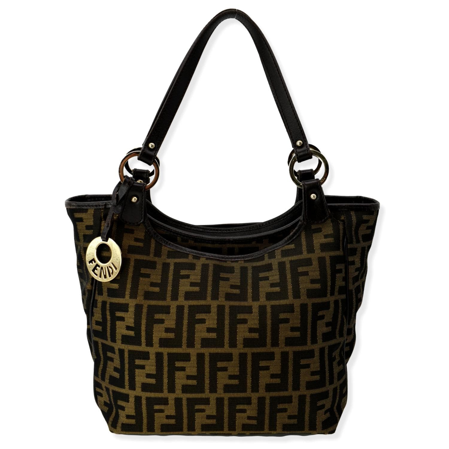 Fendi Chef Zucca Tote Bag Tobacco Canvas Brown