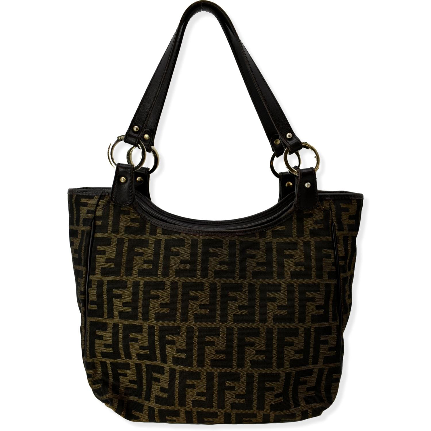 Fendi Chef Zucca Tote Bag Tobacco Canvas Brown