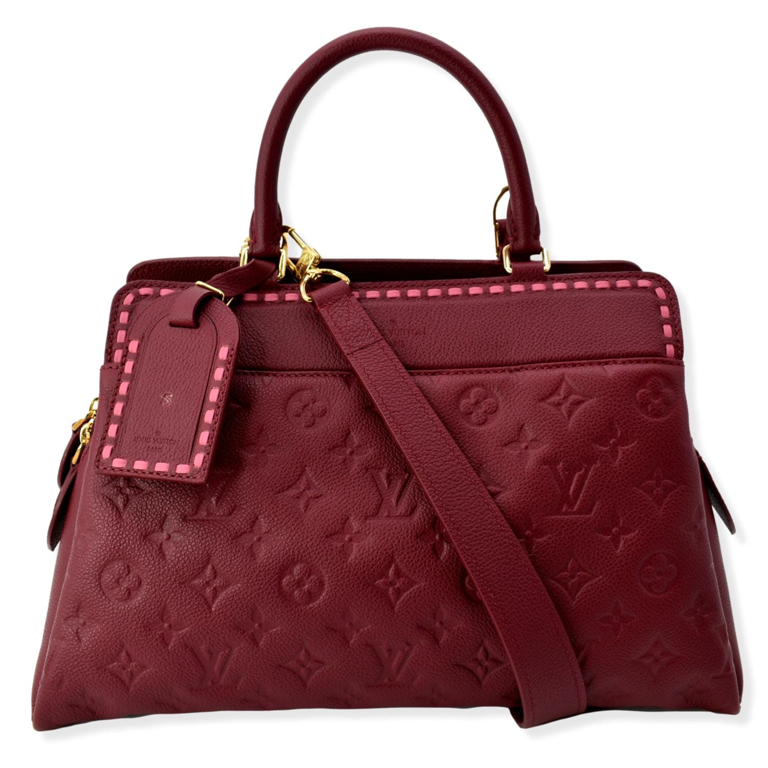 Louis Vosges Mm Empreinte Shoulder Bag Raisin Leather