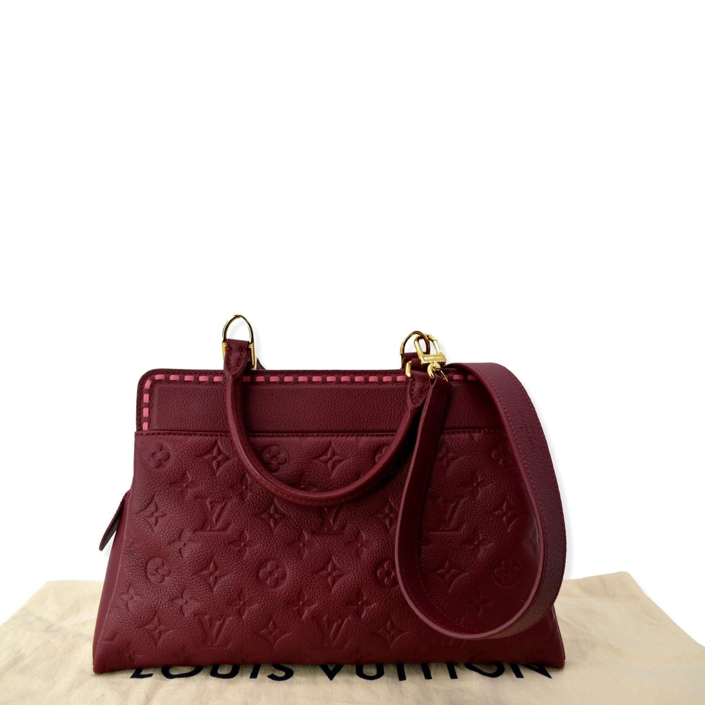 Louis Vosges Mm Empreinte Shoulder Bag Raisin Leather