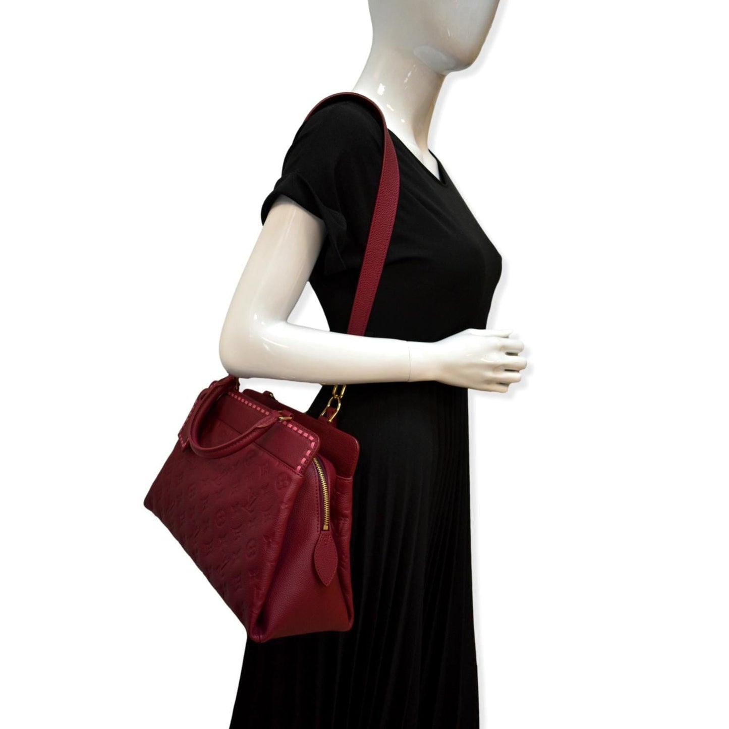Louis Vosges Mm Empreinte Shoulder Bag Raisin Leather