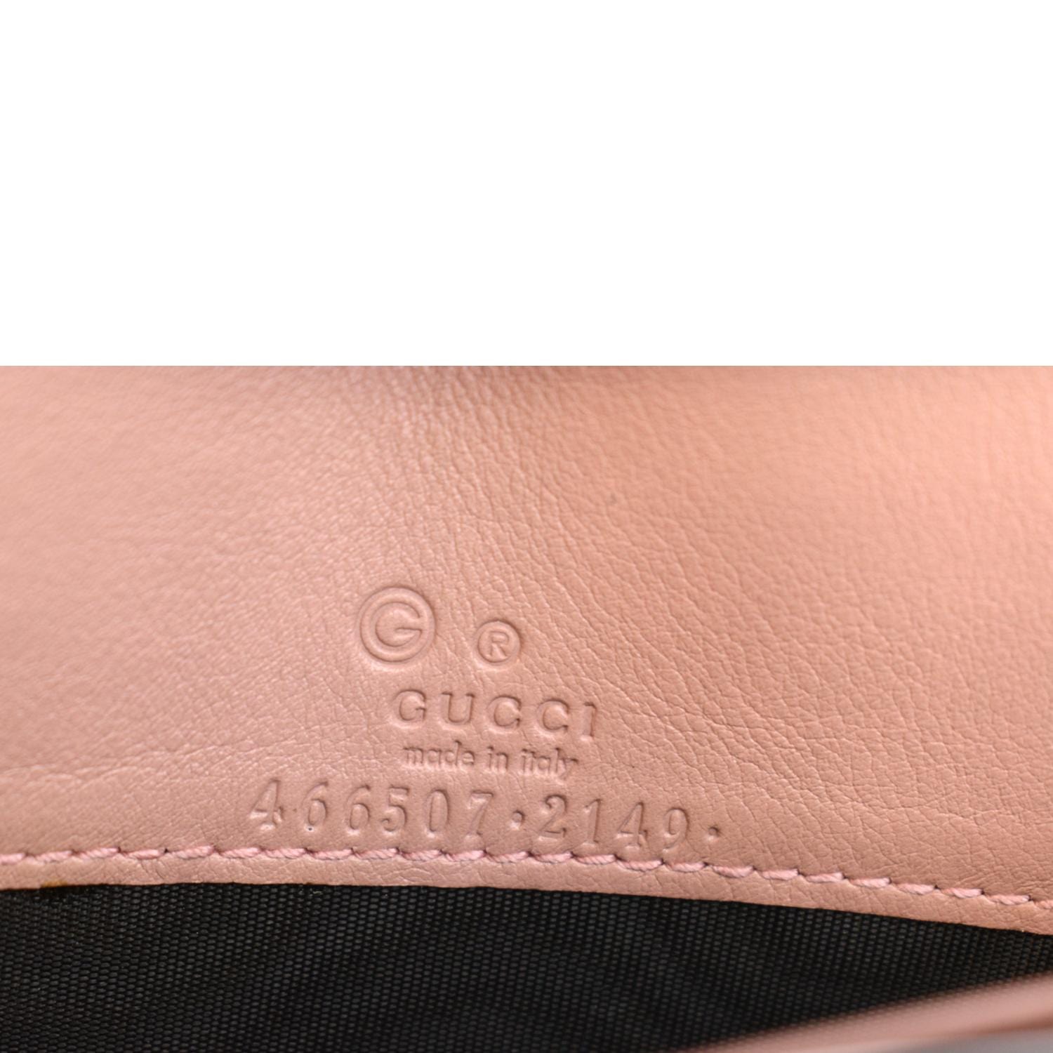 GUCCI Micro GG Guccissima Leather Crossbody Wallet Pink 466507